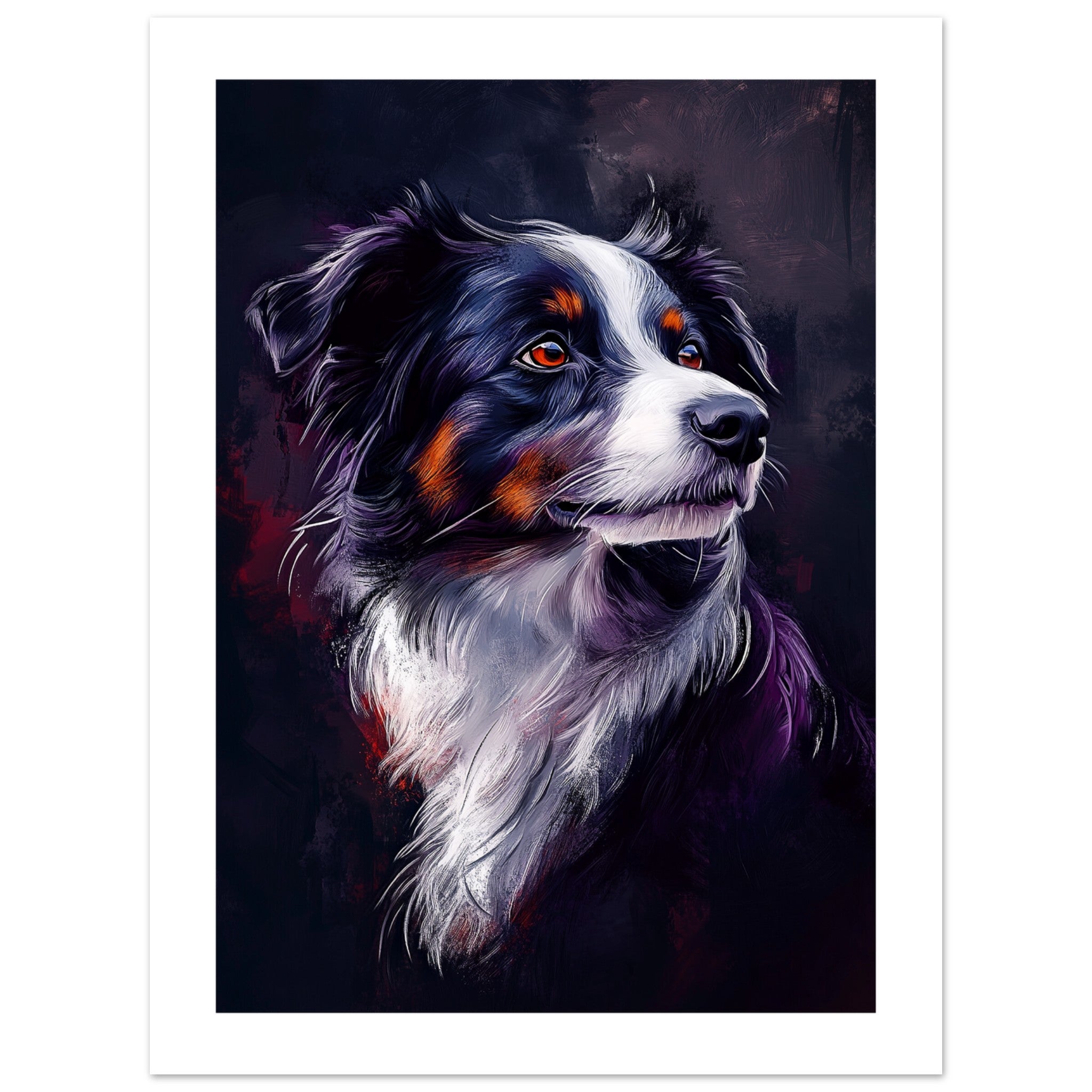 Border Collie Poster / Border Collie Art Work / Border Collie Print