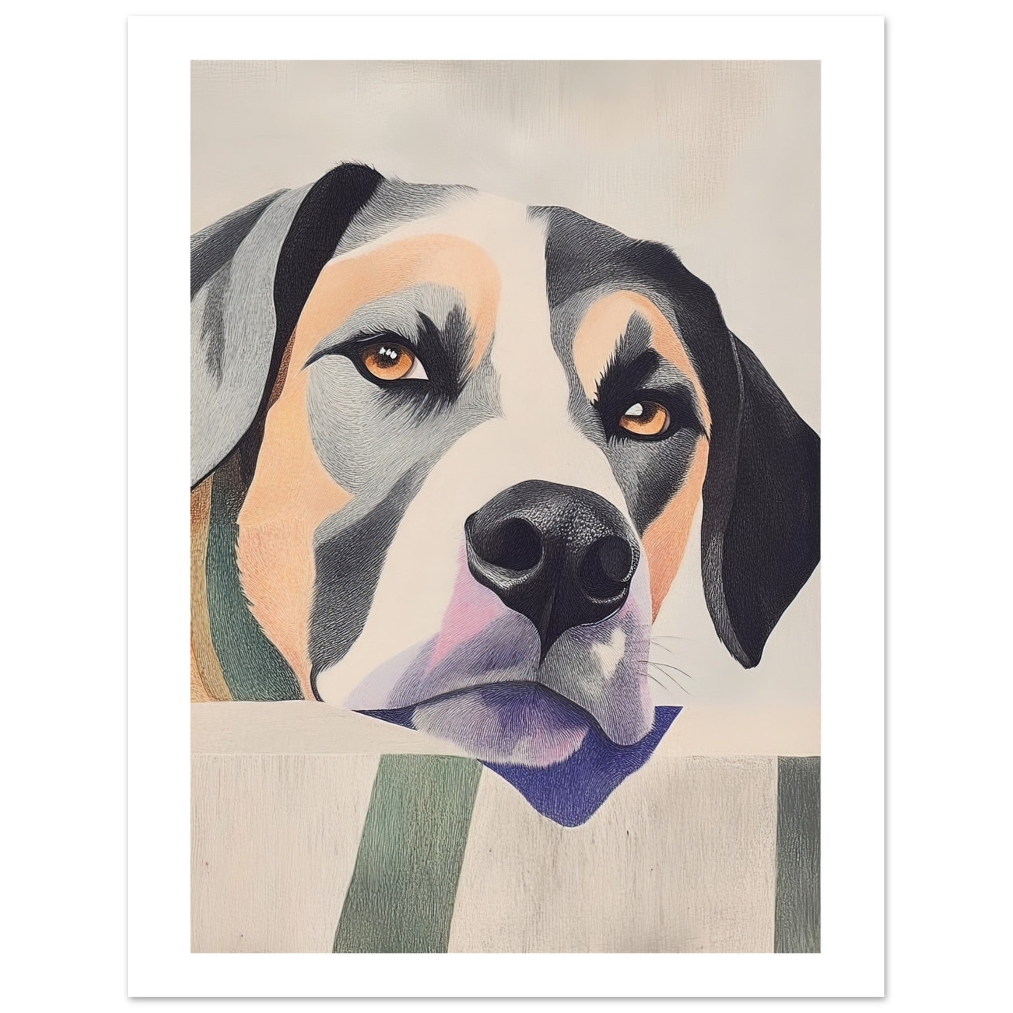Anatolian Shepherd Dog Relaxing Pastel Colored