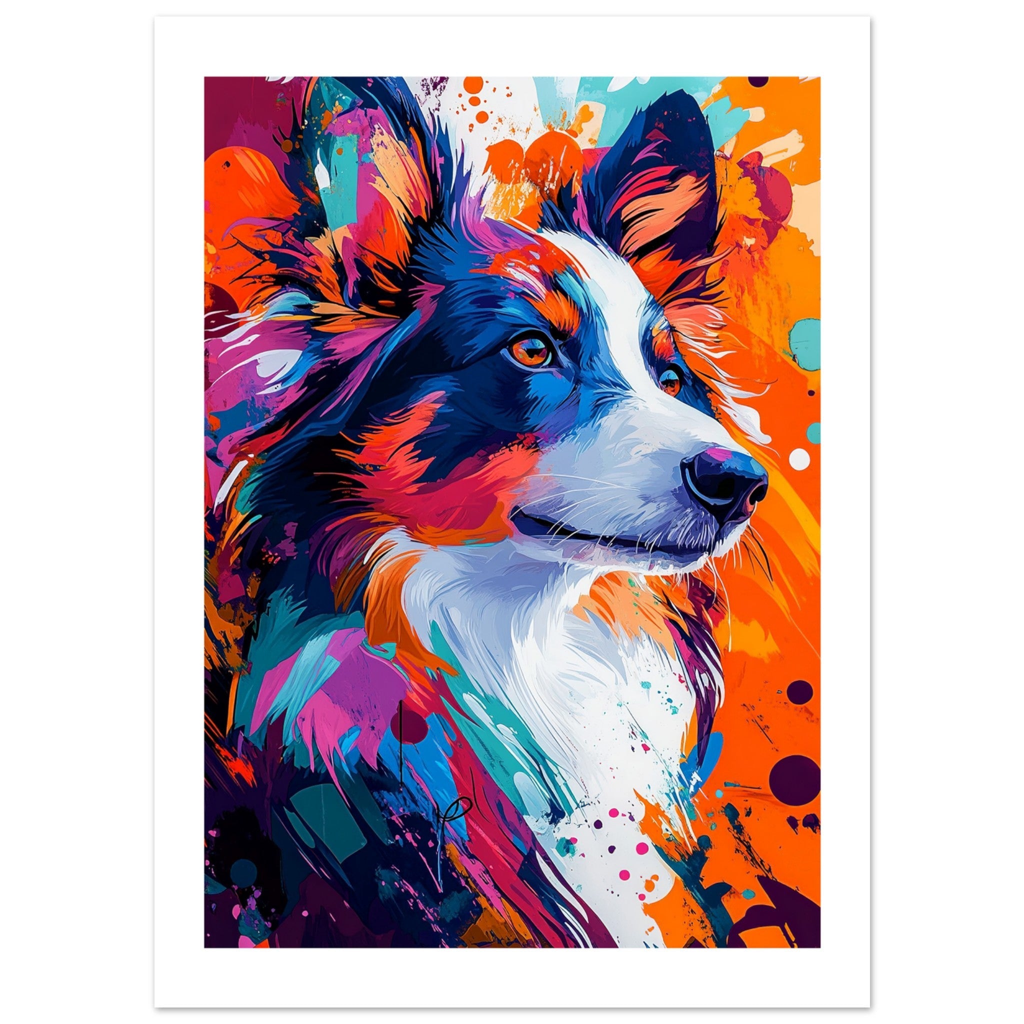 Border Collie Poster / Border Collie Art Work / Border Collie Print