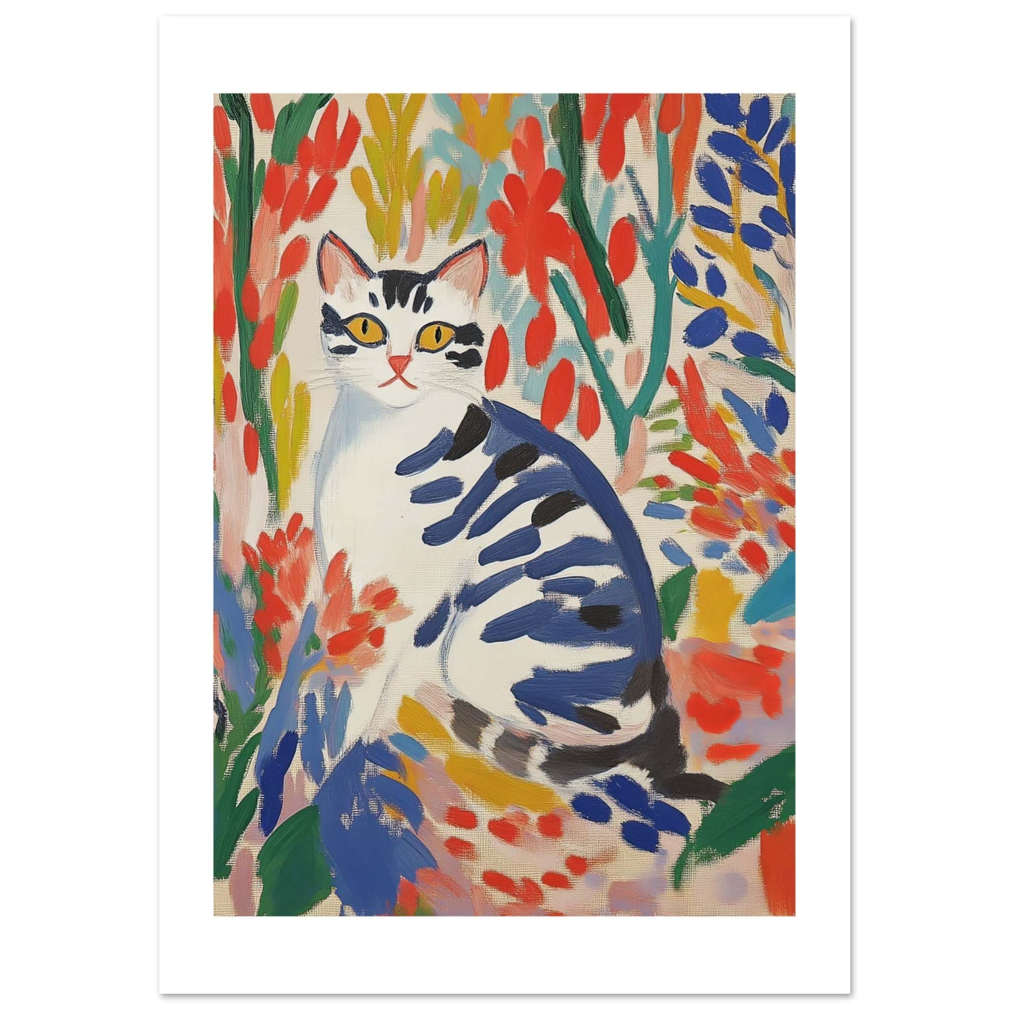 American Bobtail Cat Inspired by Matisse 3