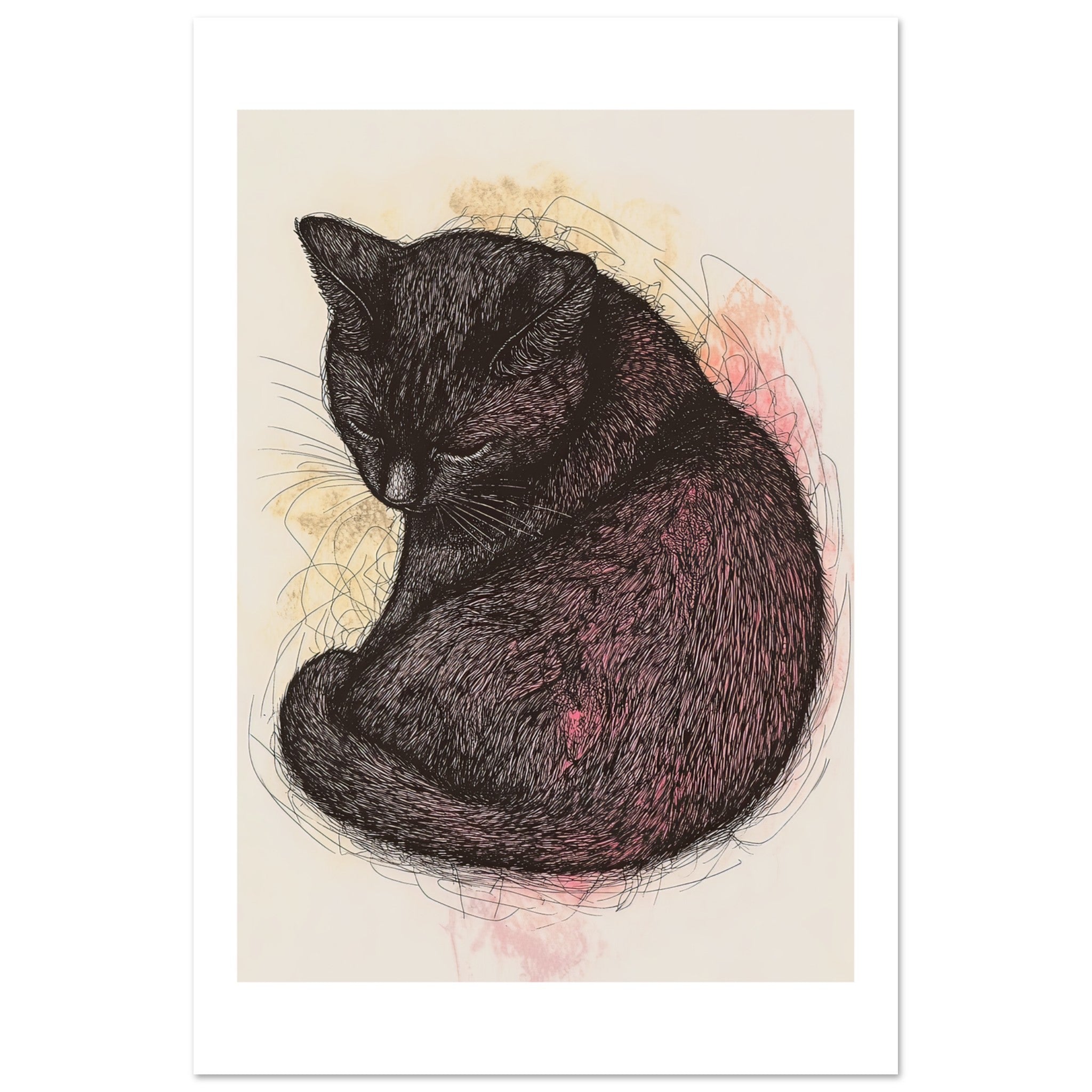 Bombay Cat Painted With Tone Pen 2
