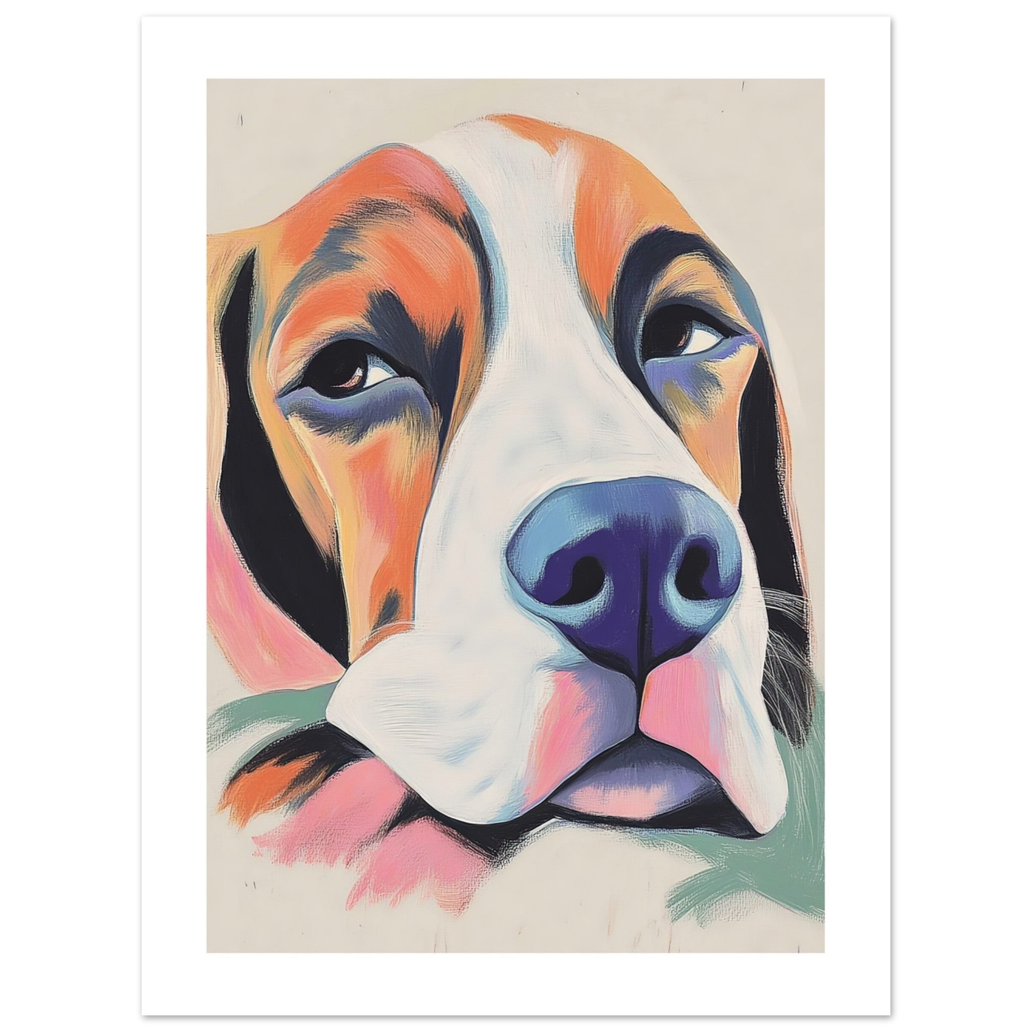 Basset Hound Dog Relaxing Pastel Colored