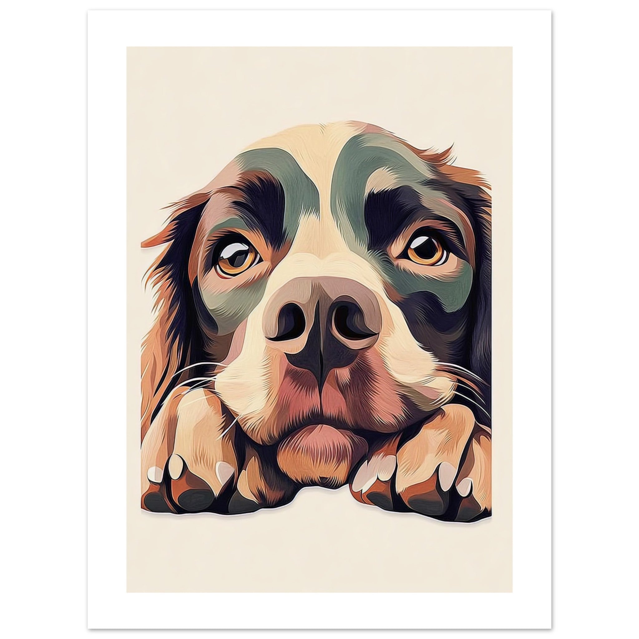 Boykin Spaniel Dog Relaxing Pastel Colored