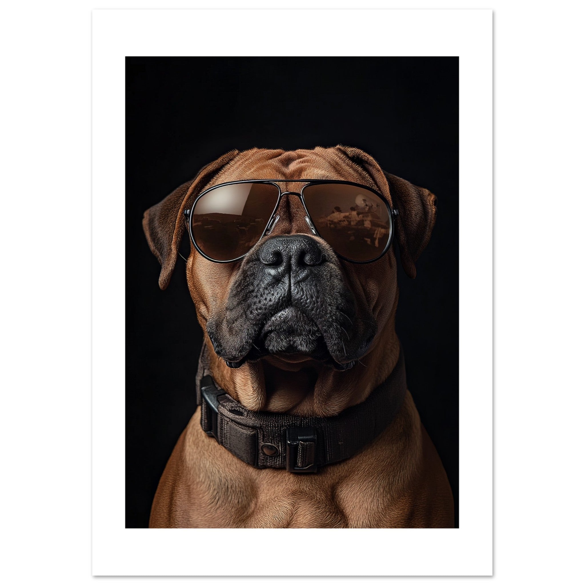 Boerboel Dog Wearing Pilot Sunglasses 1