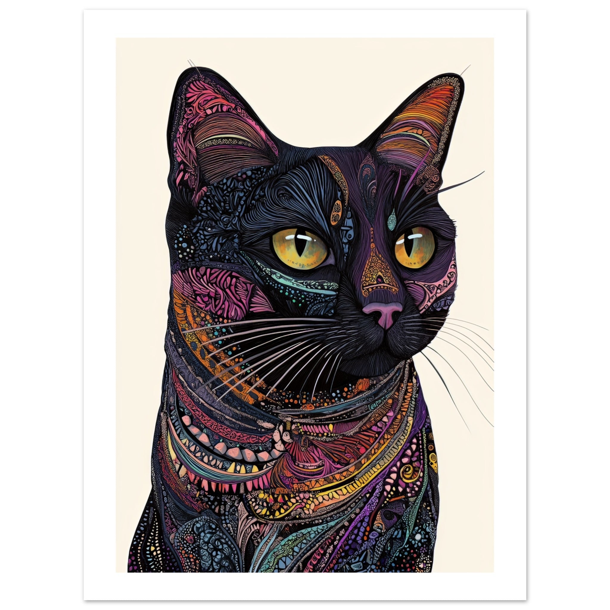 Bombay Cat Painted With Tone Pen 4