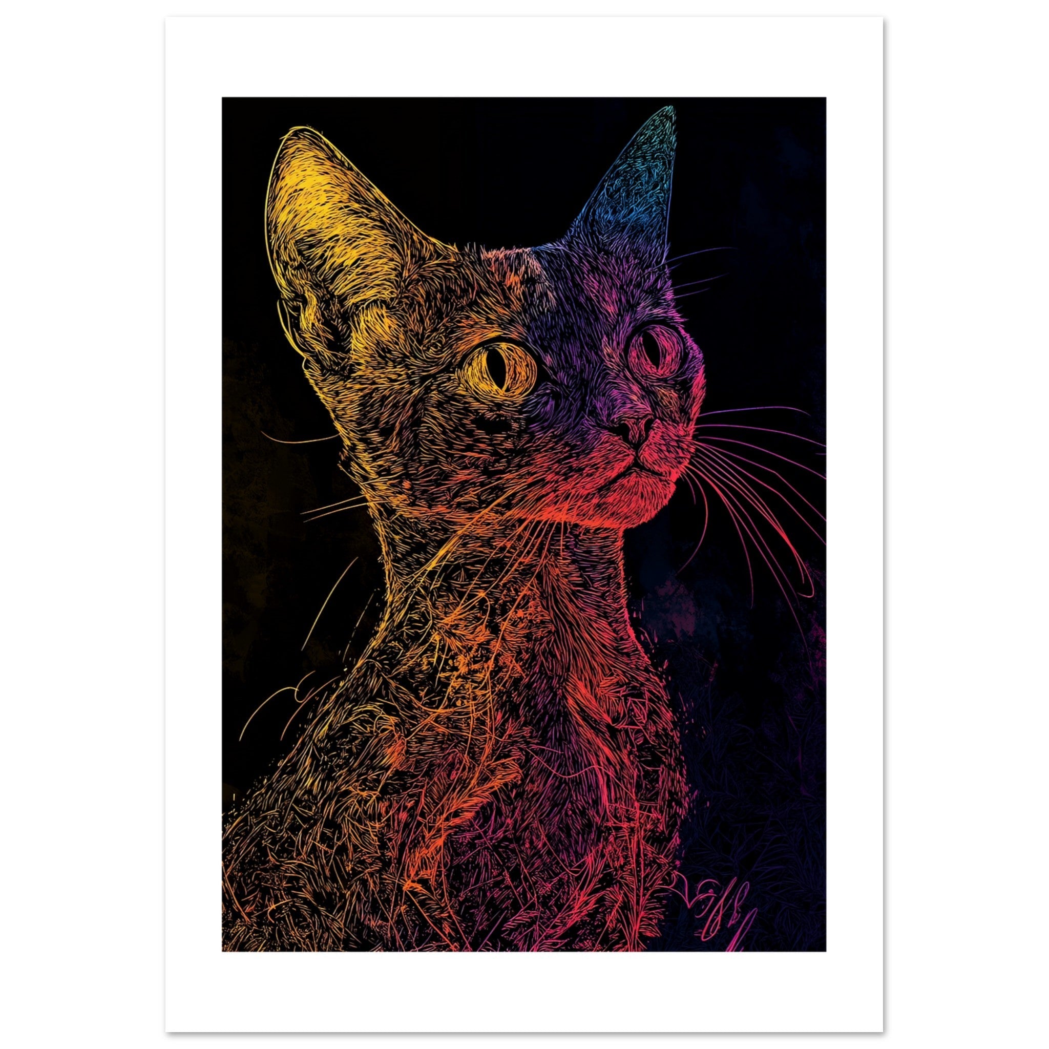 Bombay Cat Painted With Tone Pen 5