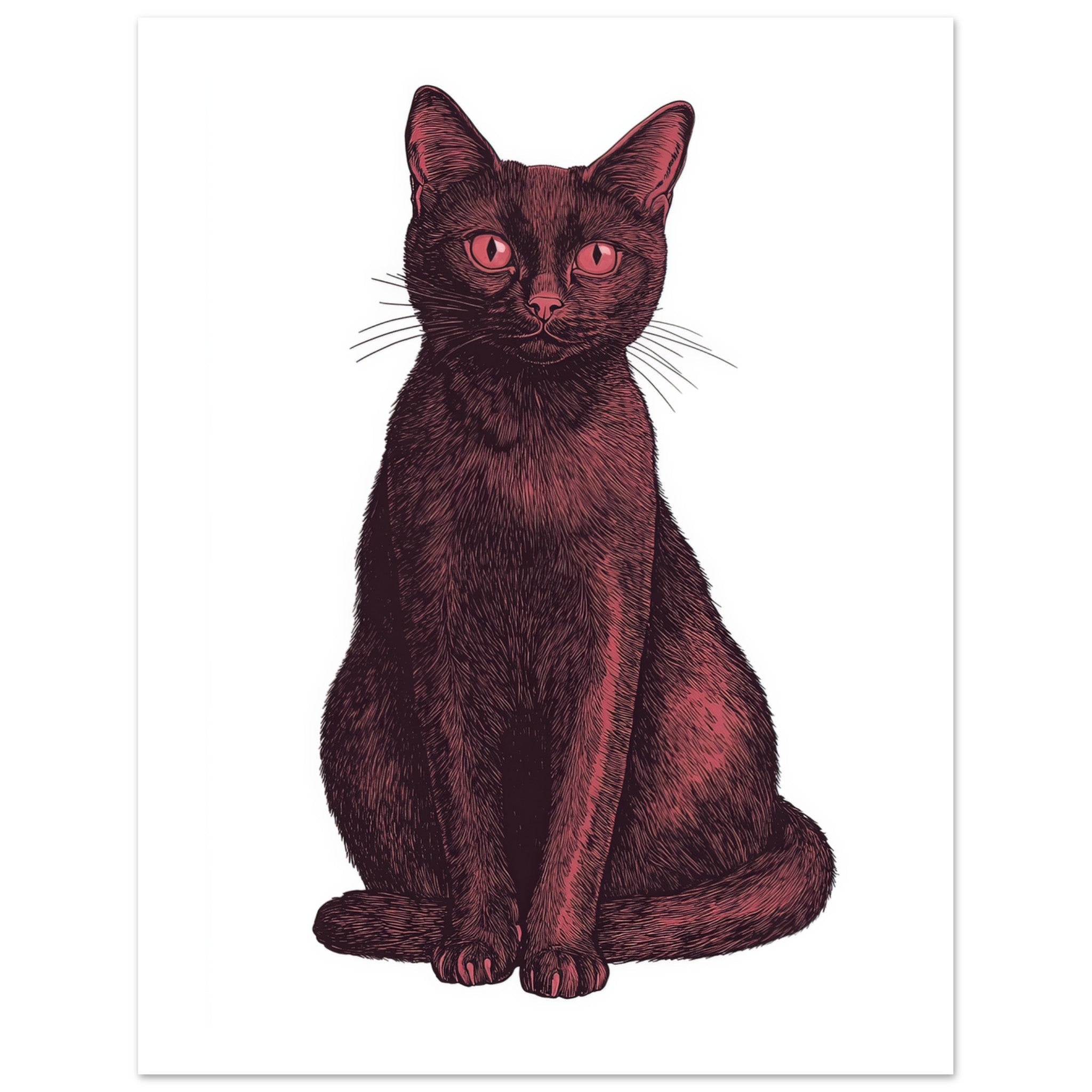 Bombay Cat Painted With Tone Pen 3