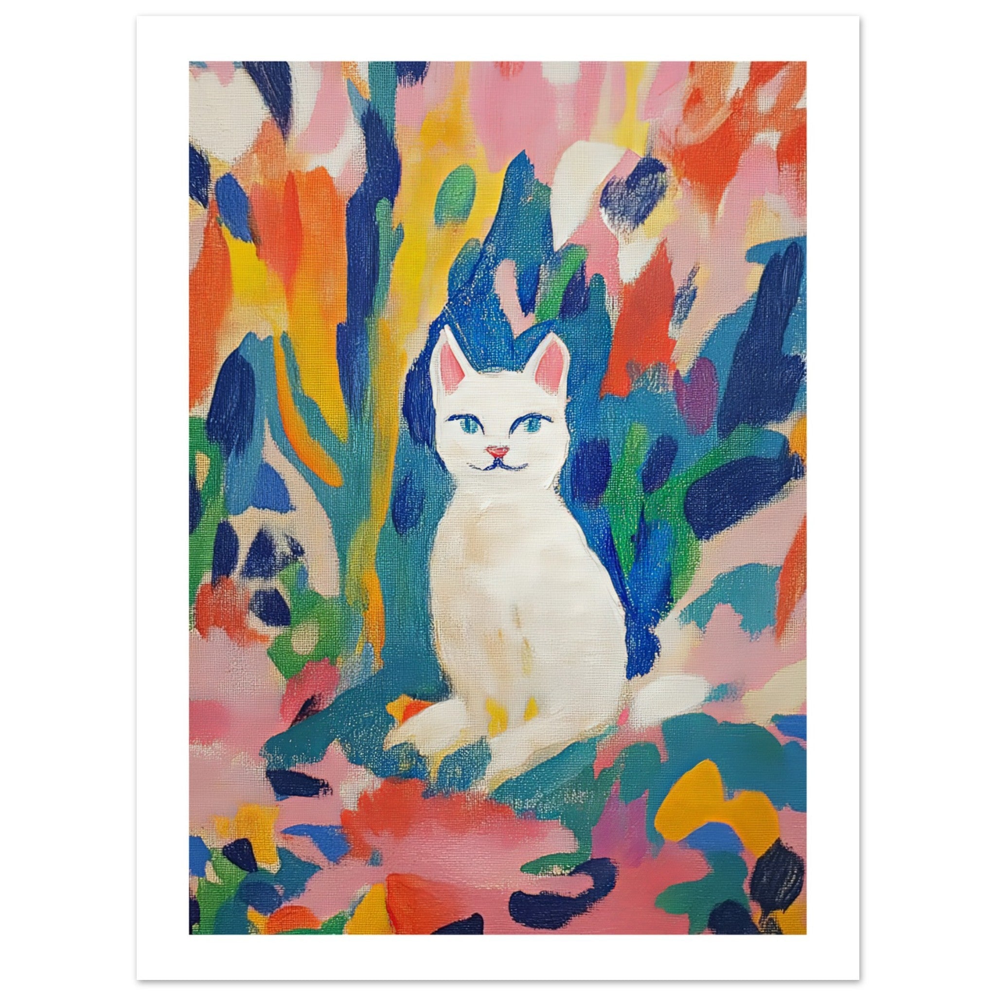 Burmilla Cat Inspired by Matisse 3
