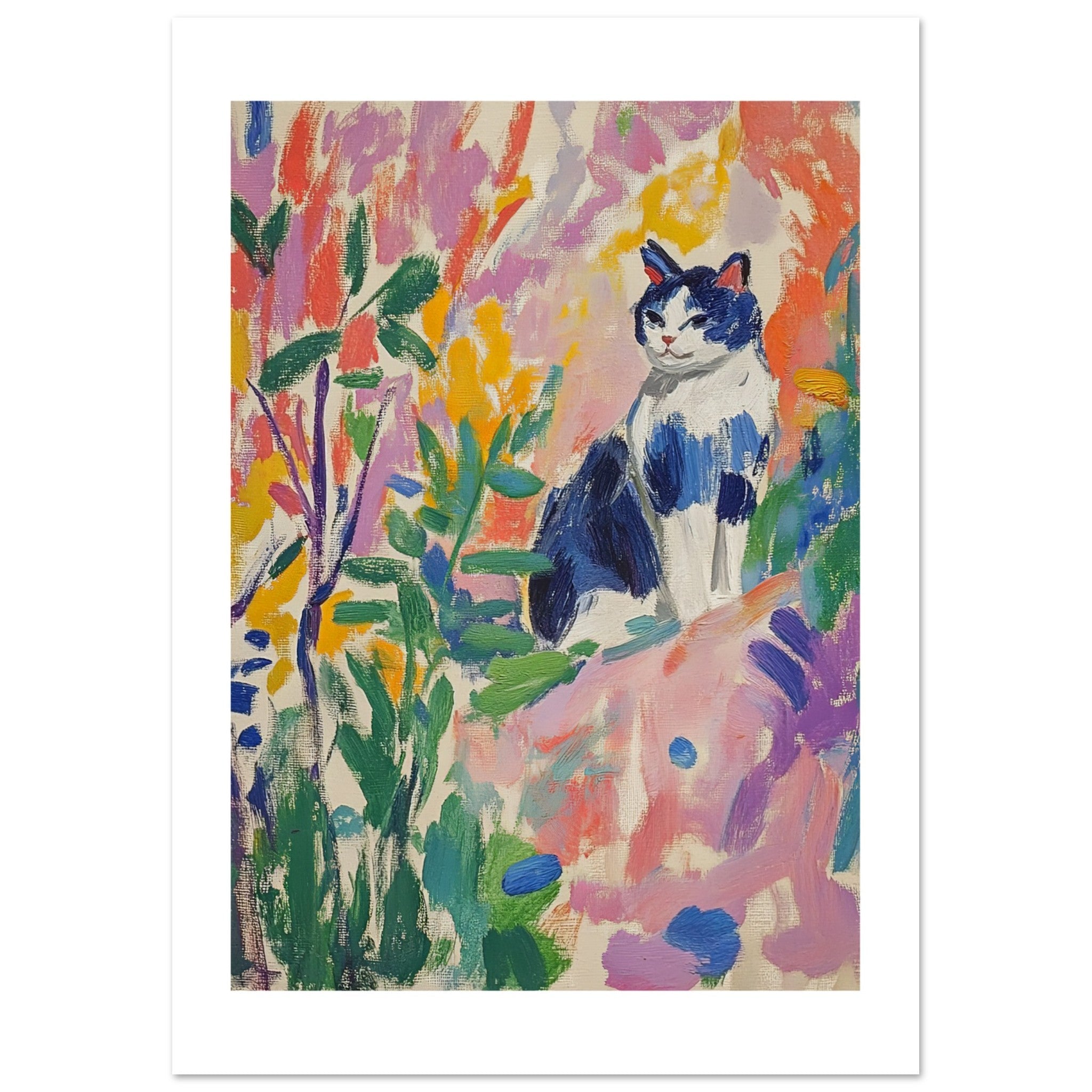 American Curl Cat Inspired by Matisse 3