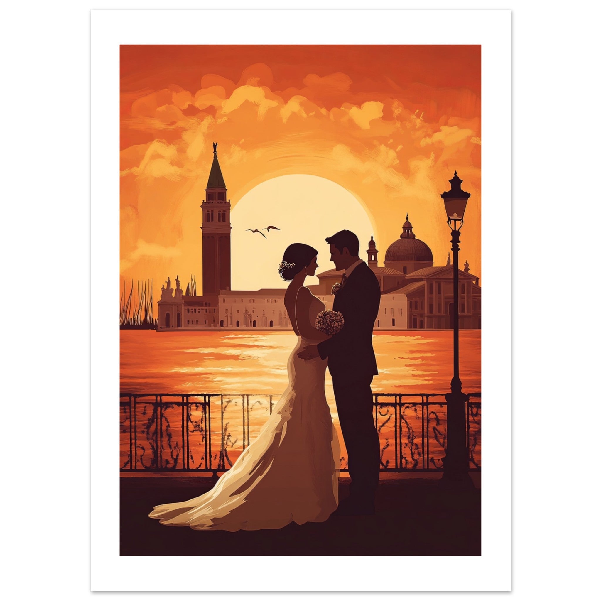 A wedding couple infront of Venice1