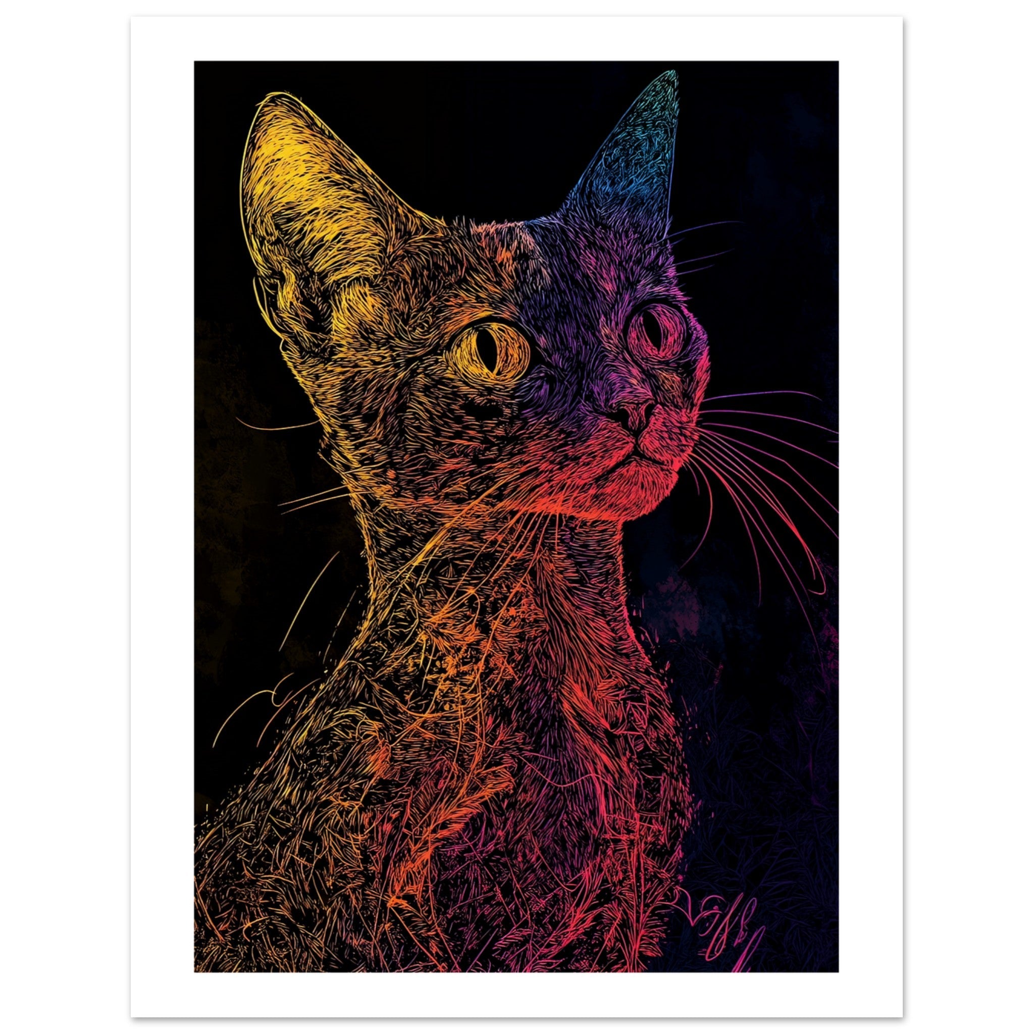Bombay Cat Painted With Tone Pen 5