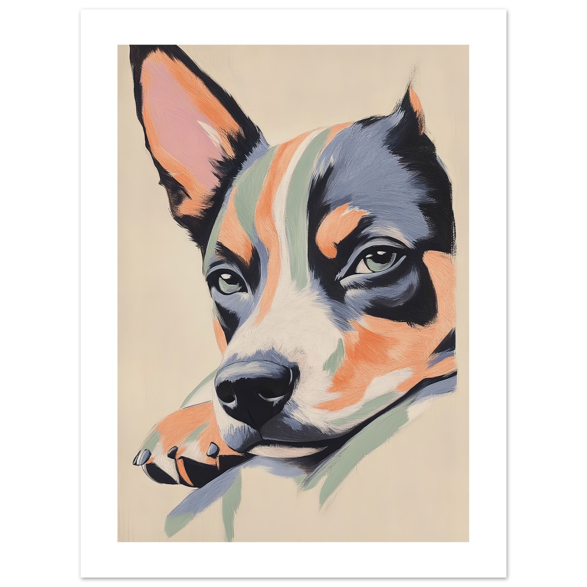Australian Cattle Dog Relaxing Pastel Colored 1