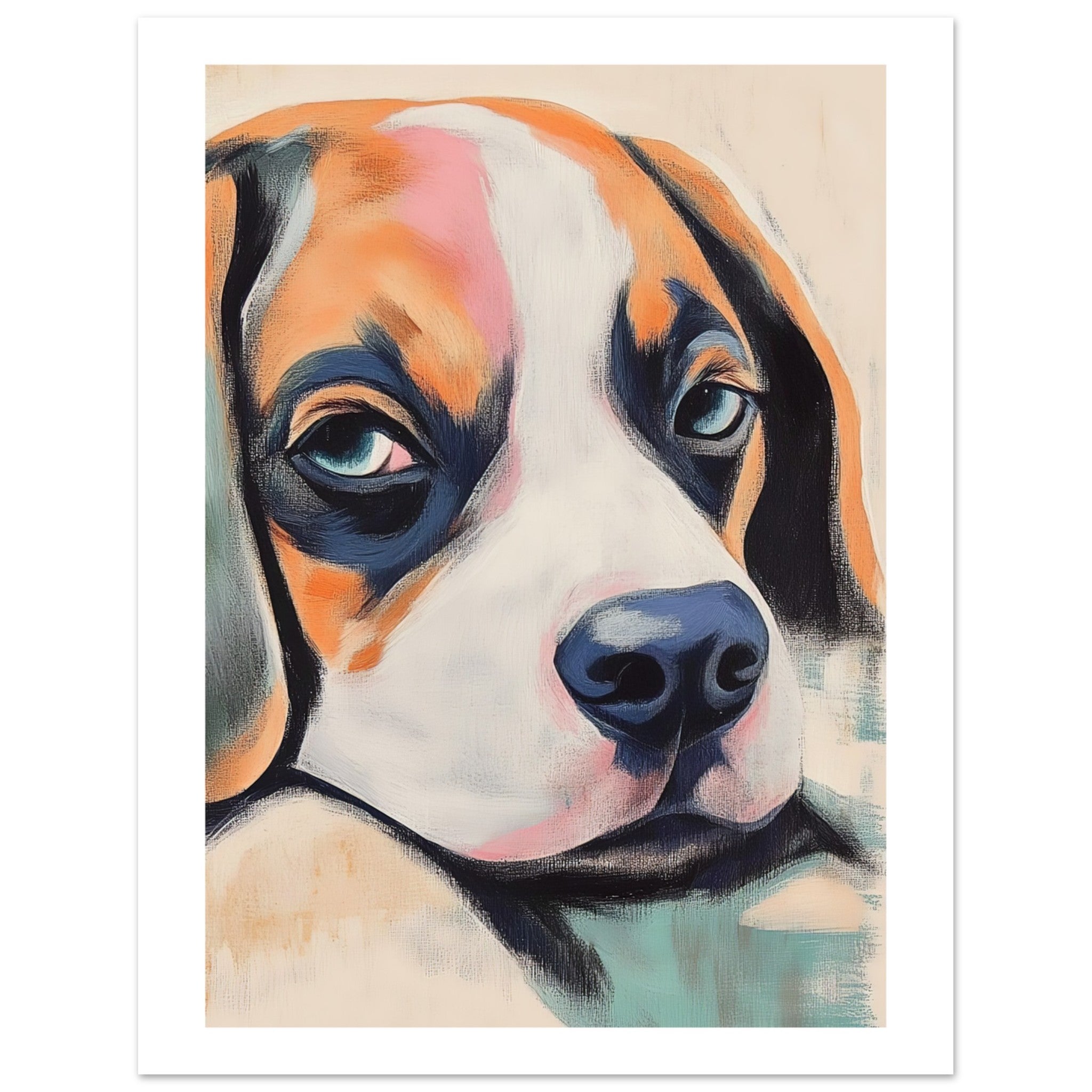 Beagle Dog Relaxing Pastel Colored
