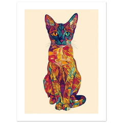 Abyssinian Cat Painted With Tone Pen 1