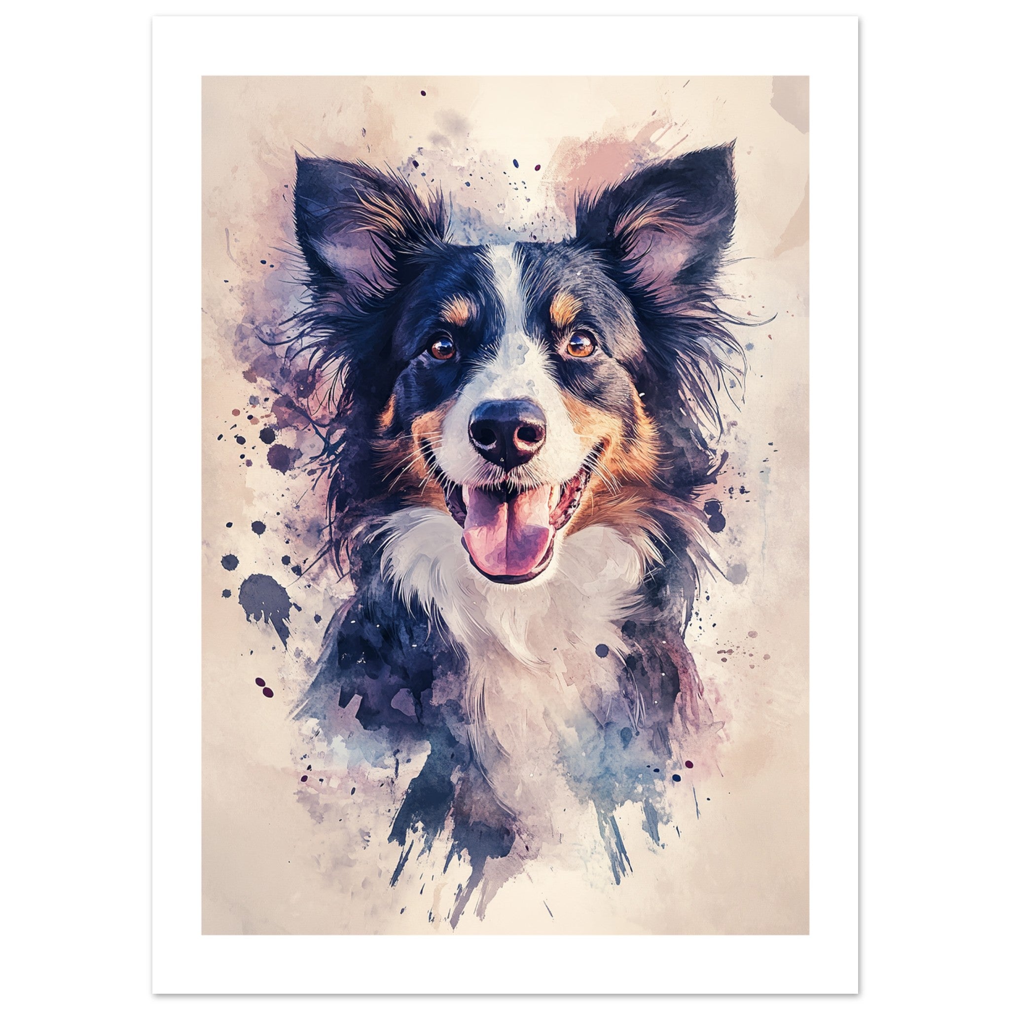 Border Collie Poster / Border Collie Art Work / Border Collie Print