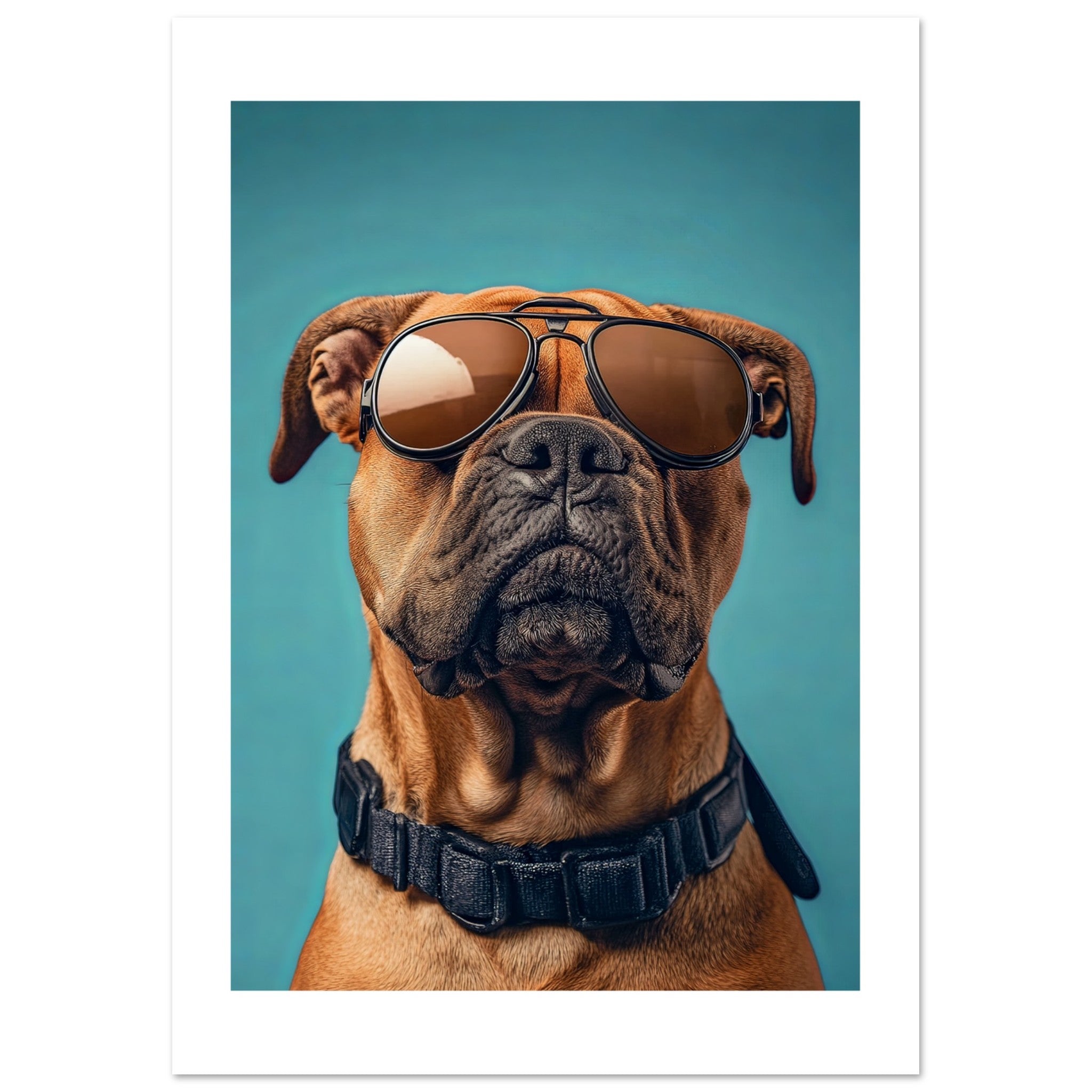 Boerboel Dog Wearing Pilot Sunglasses