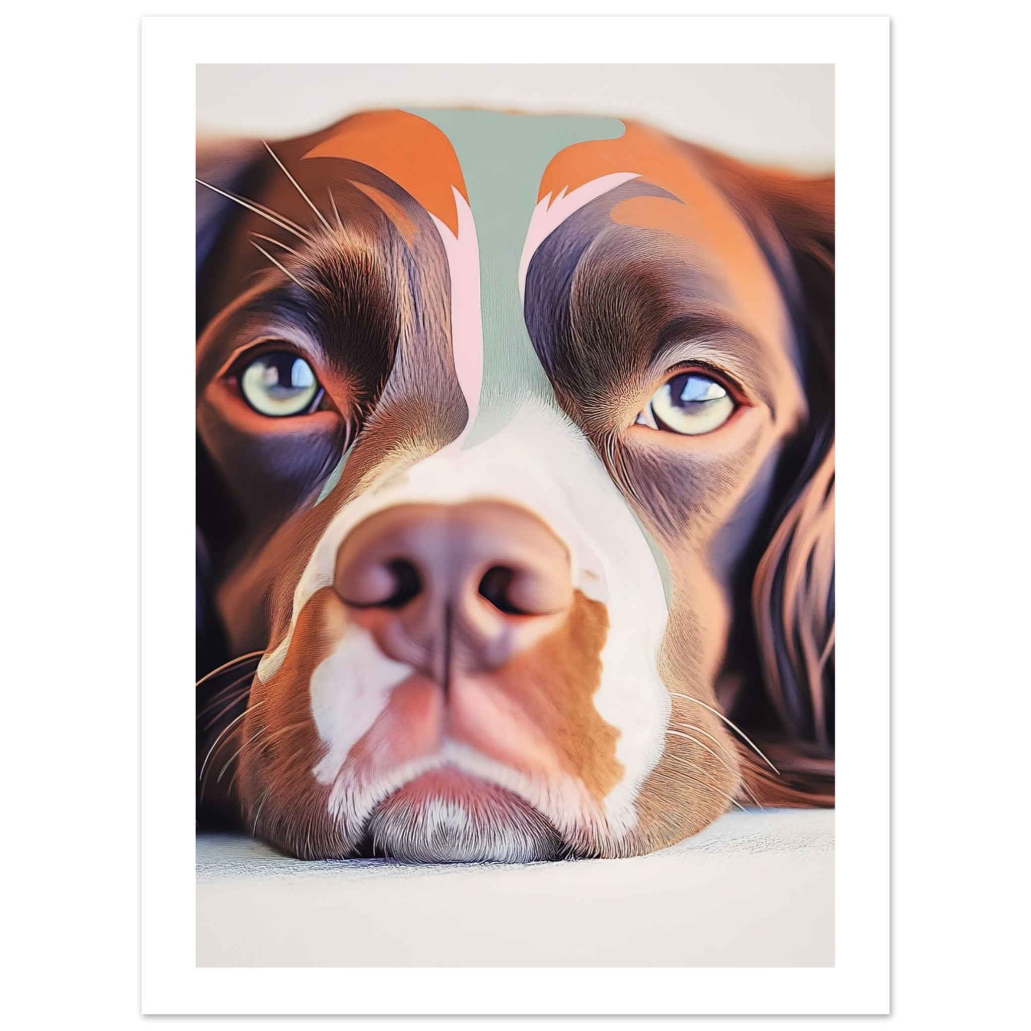 Boykin Spaniel Dog Relaxing Pastel Colored 1
