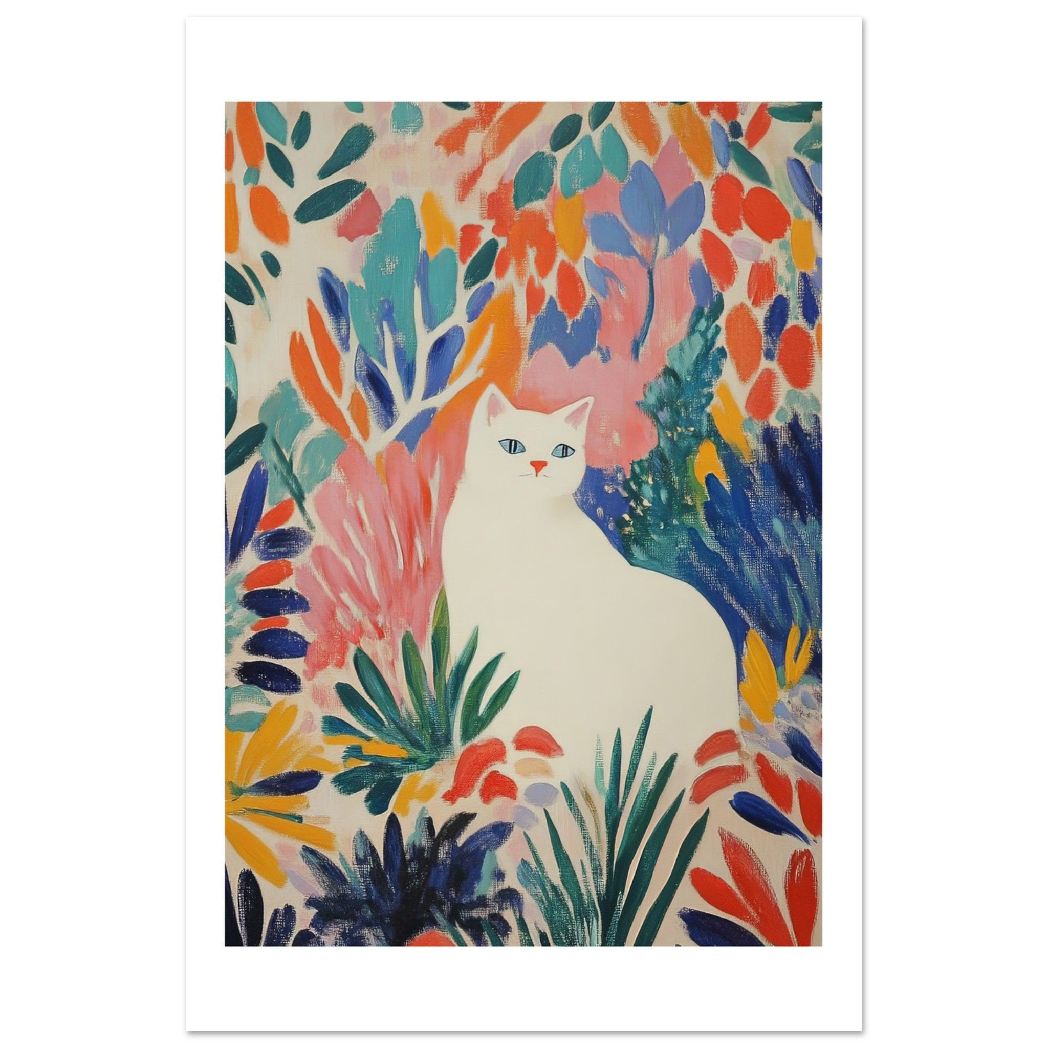 American Curl Cat Inspired by Matisse 1