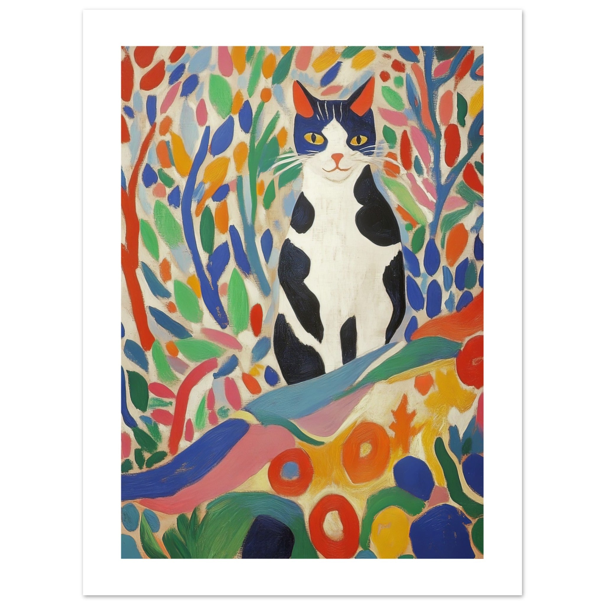 American Curl Cat Inspired by Matisse 2