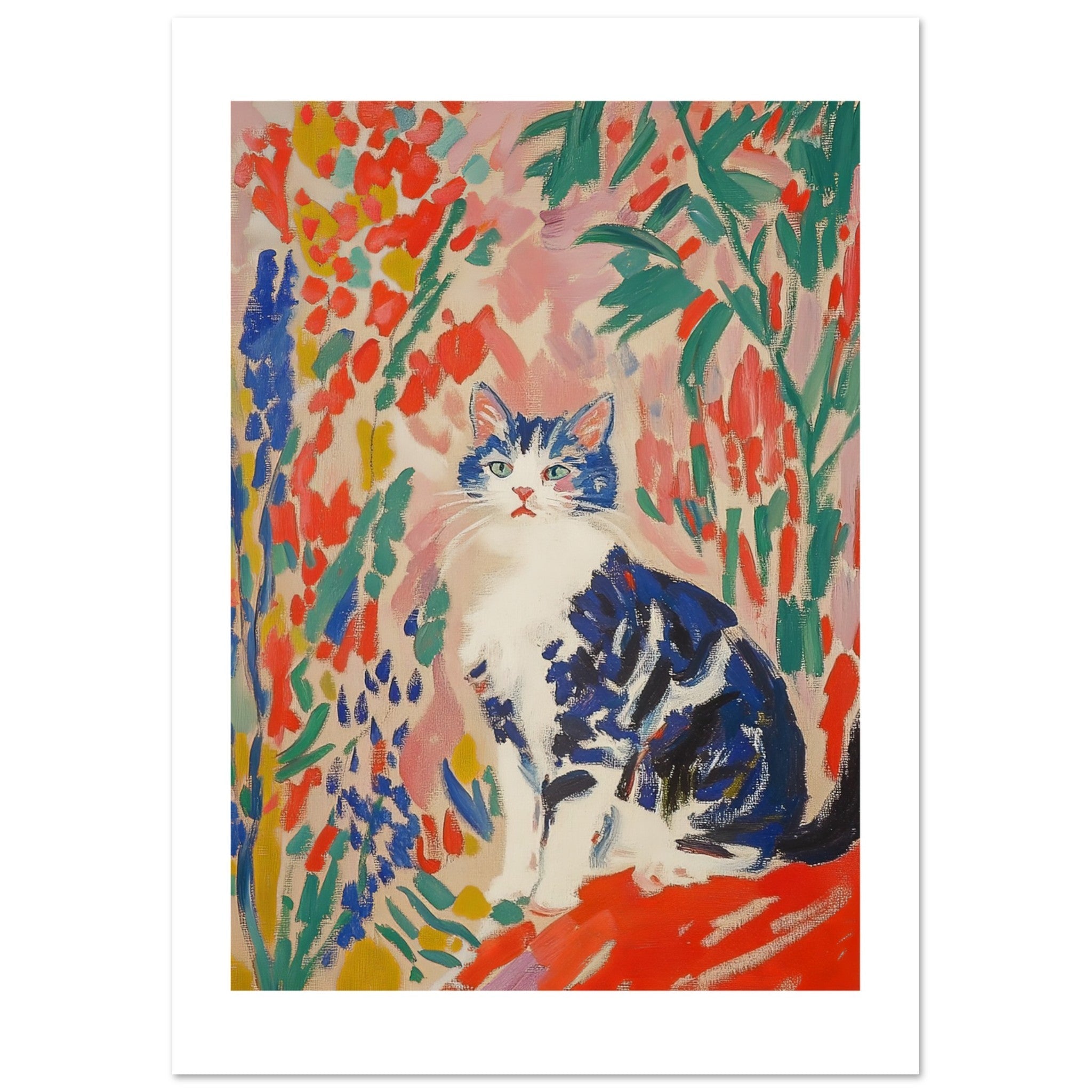 American Curl Cat Inspired by Matisse