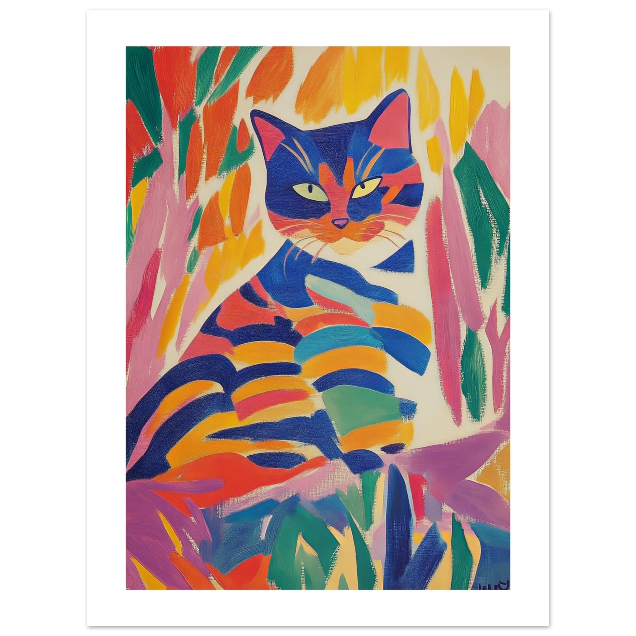 Bengal Cat Inspired by Matisse