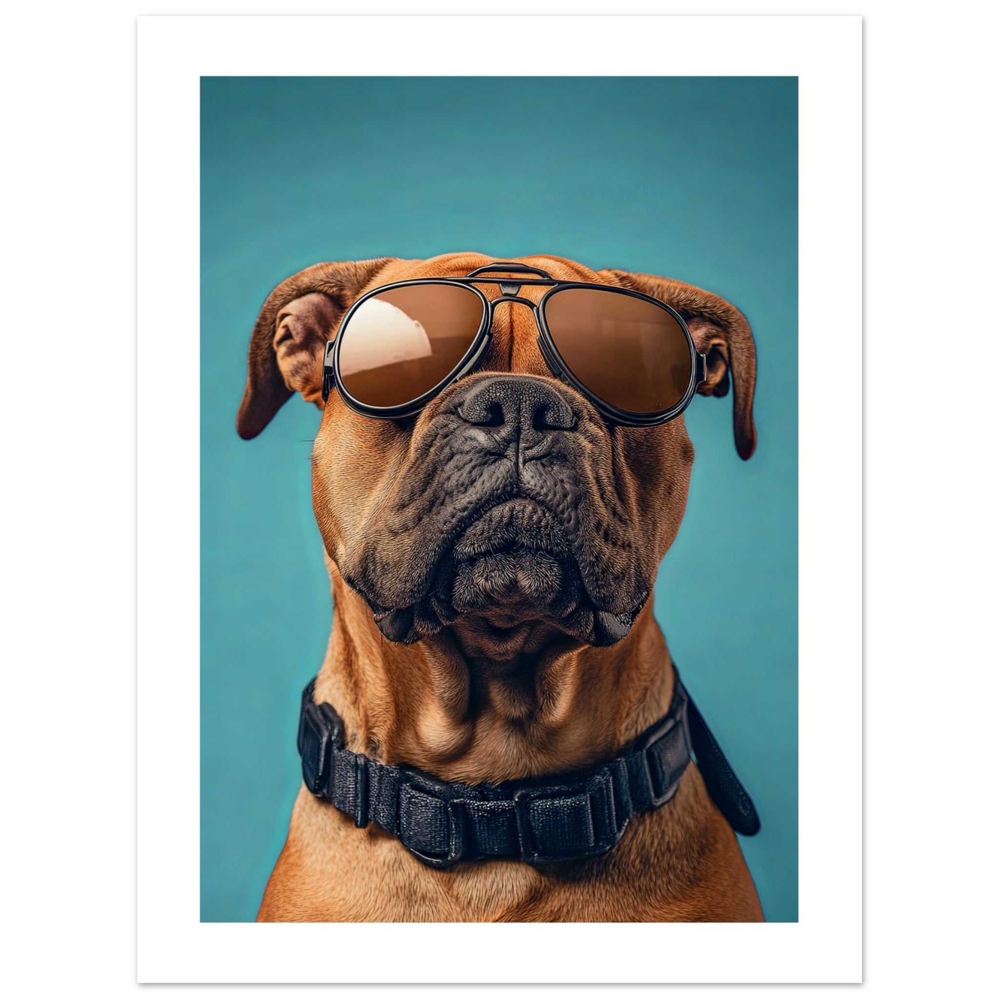 Boerboel Dog Wearing Pilot Sunglasses