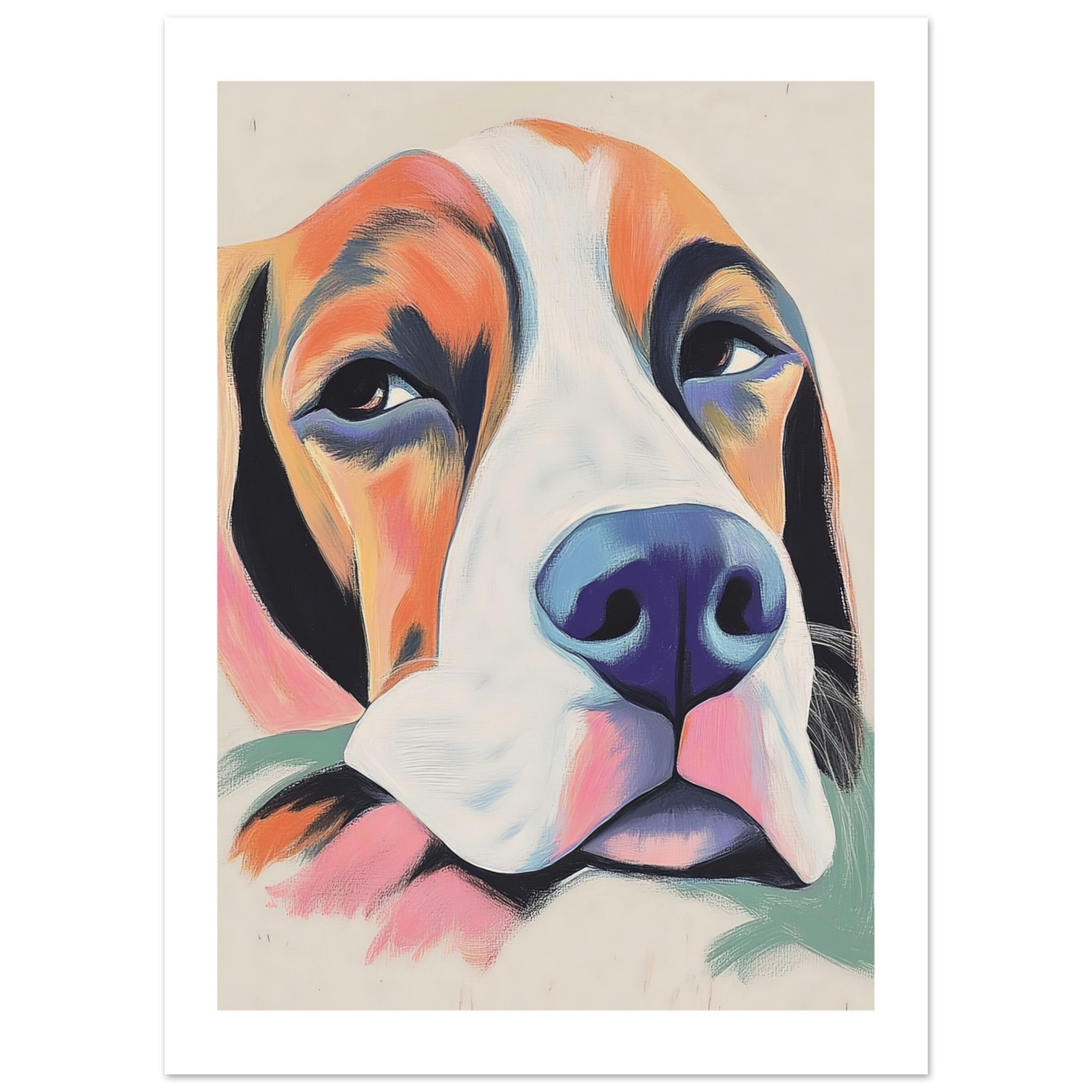 Basset Hound Dog Relaxing Pastel Colored