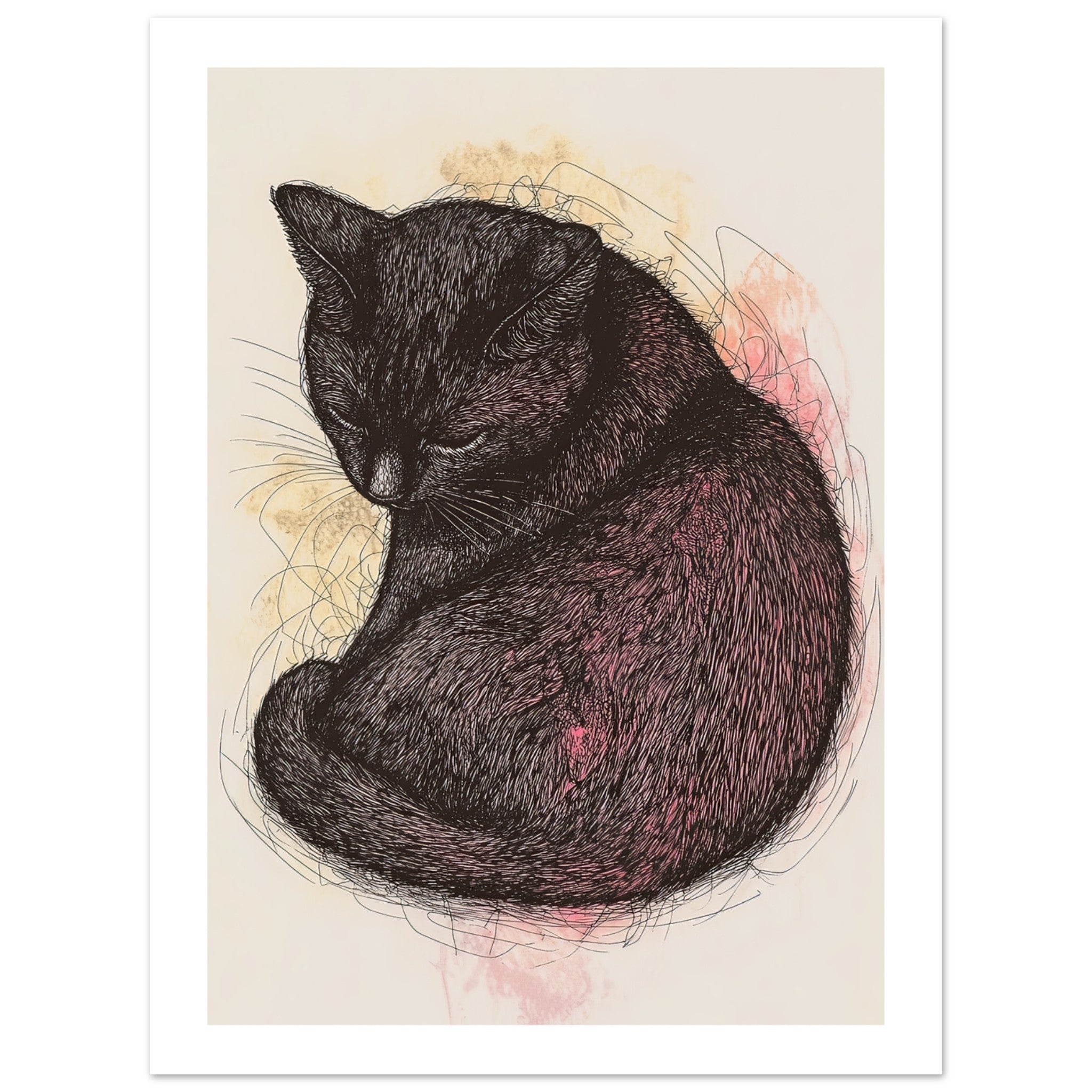 Bombay Cat Painted With Tone Pen 2
