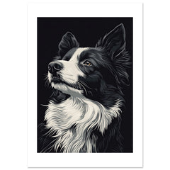 Border Collie Poster / Border Collie Art Work / Border Collie Print