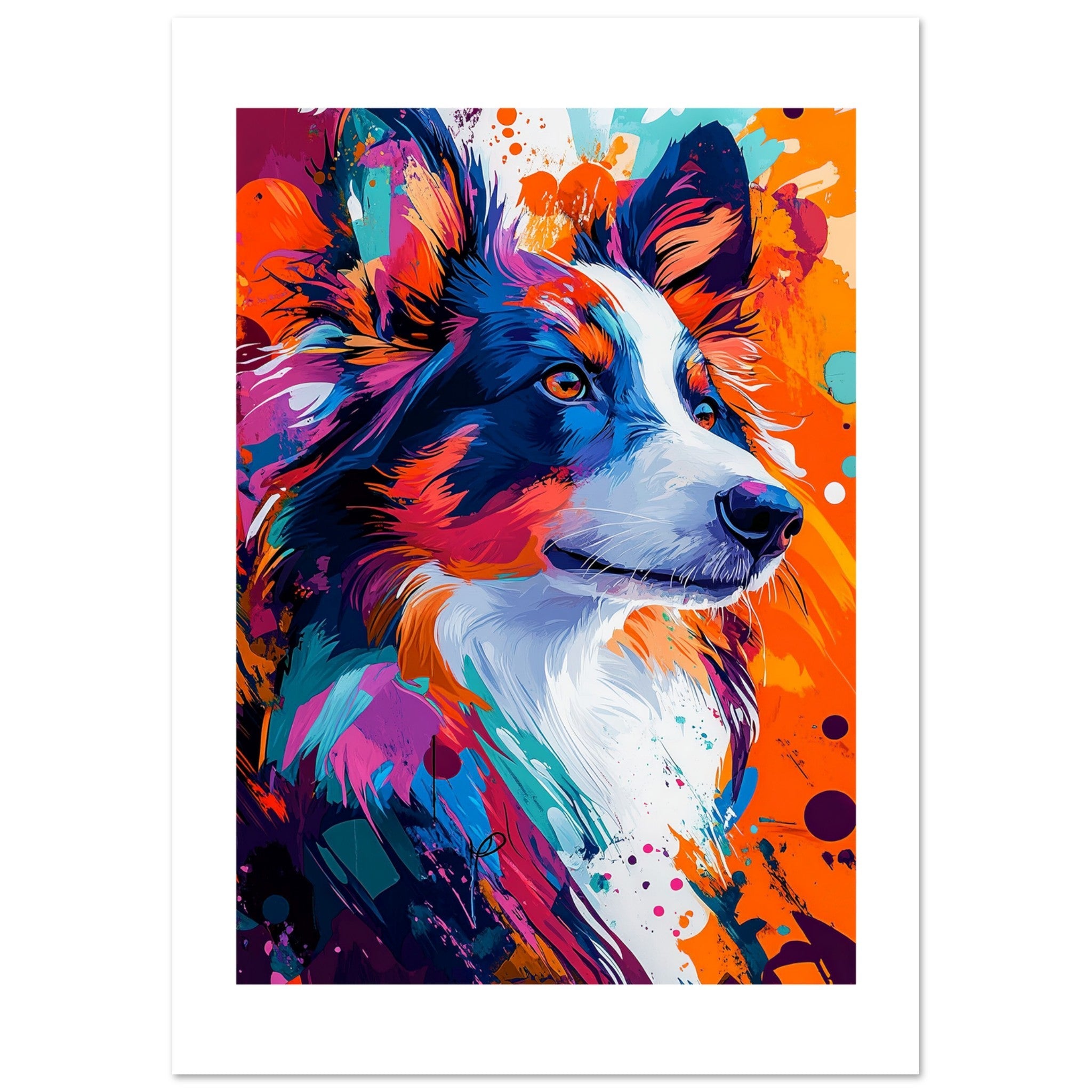 Border Collie Poster / Border Collie Art Work / Border Collie Print