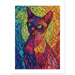 Abyssinian Cat Painted With Tone Pen