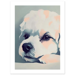 Bichon Frise Dog Relaxing Pastel Colored
