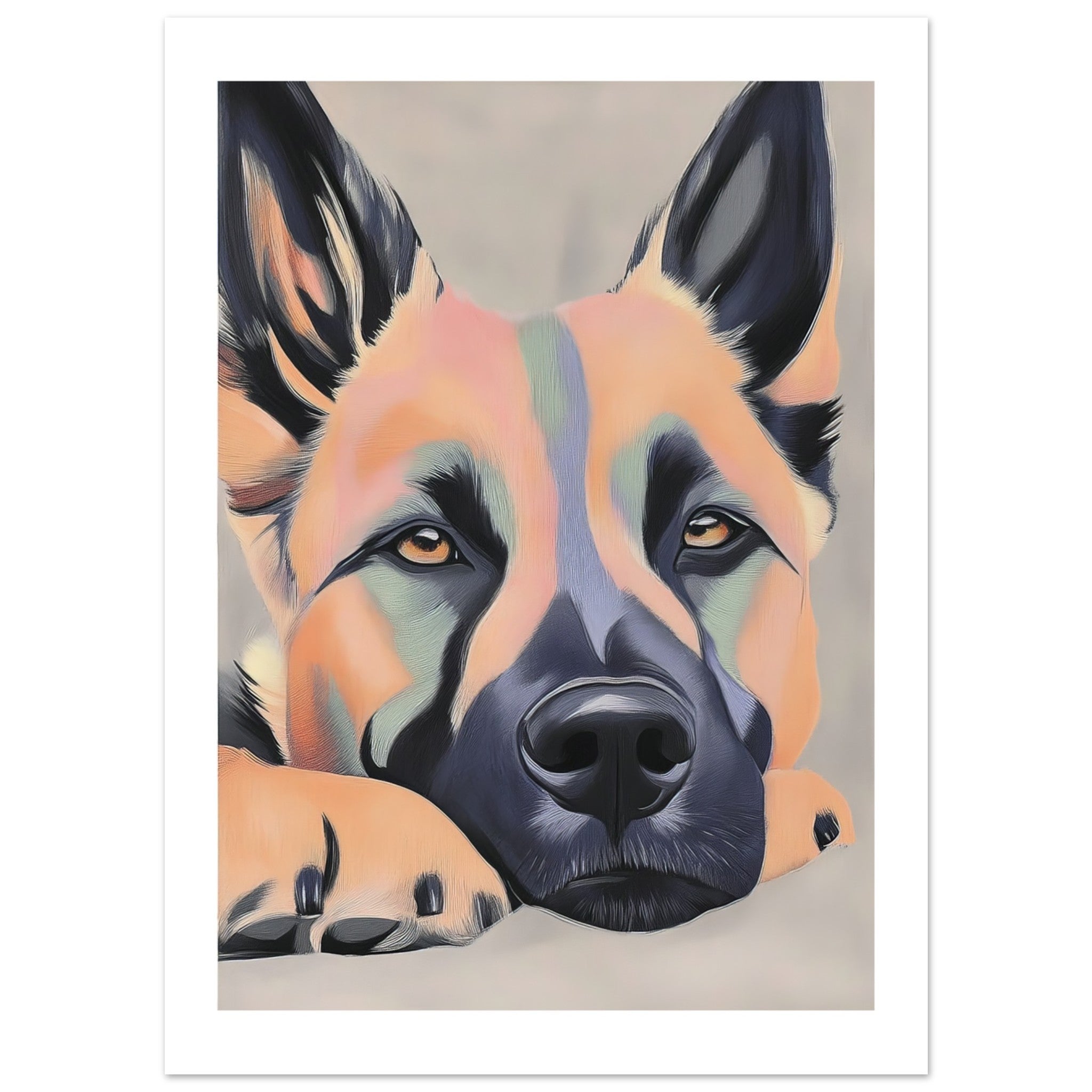Belgian Tervuren Dog Relaxing Pastel Colored