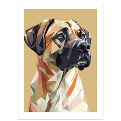 Anatolian Shepherd Dog Illustrated with Colorful Triangles