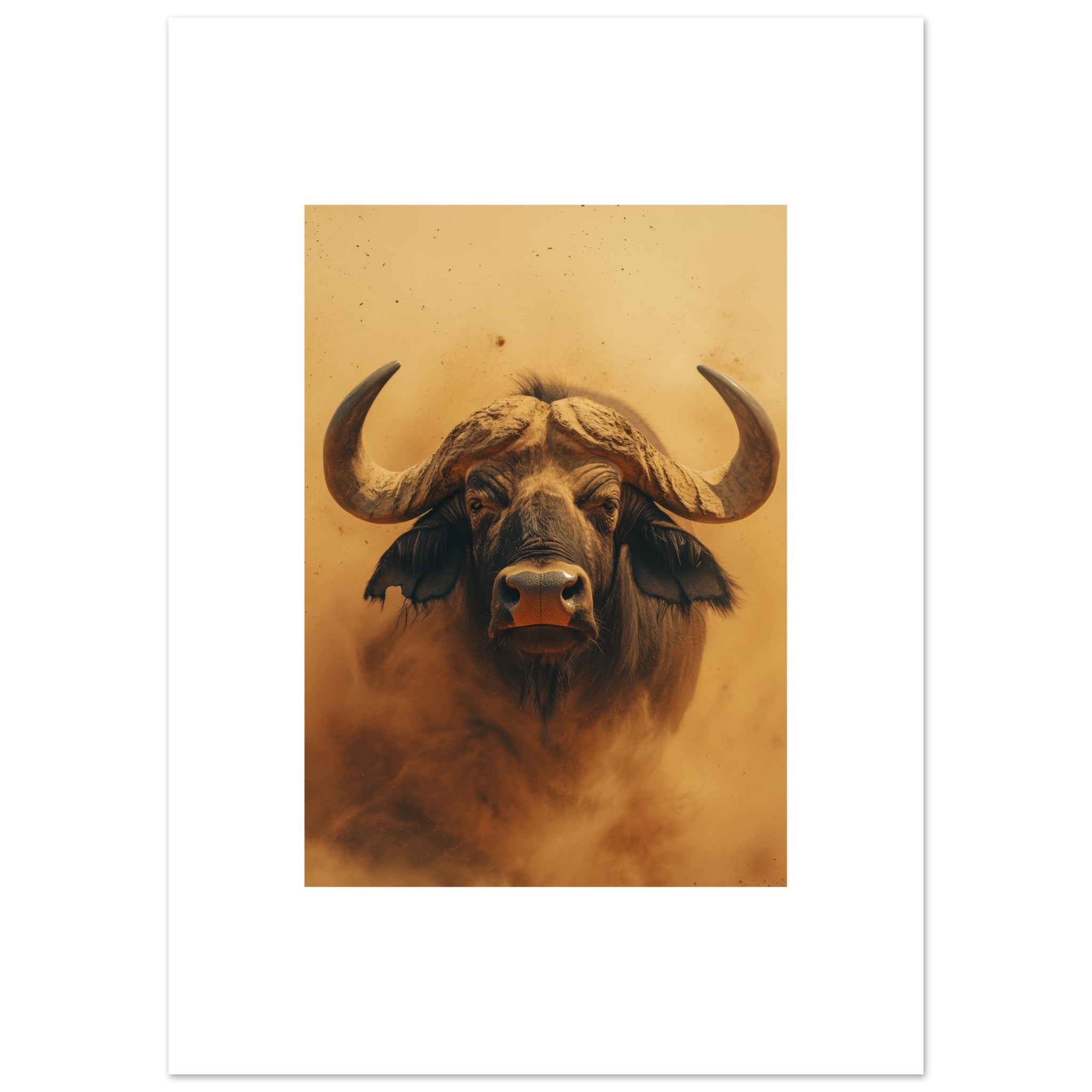 Buffalo portrait in a sandstorm 6