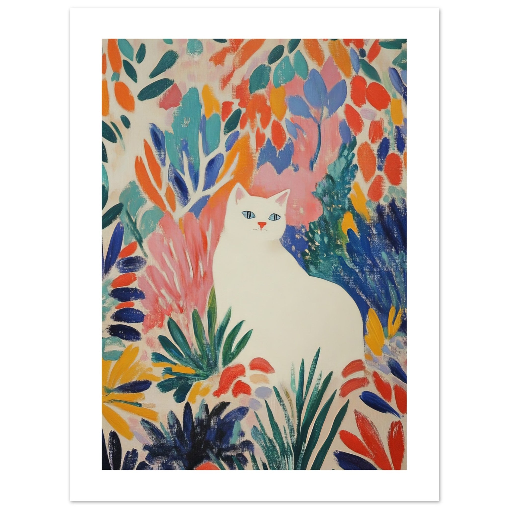 American Curl Cat Inspired by Matisse 1
