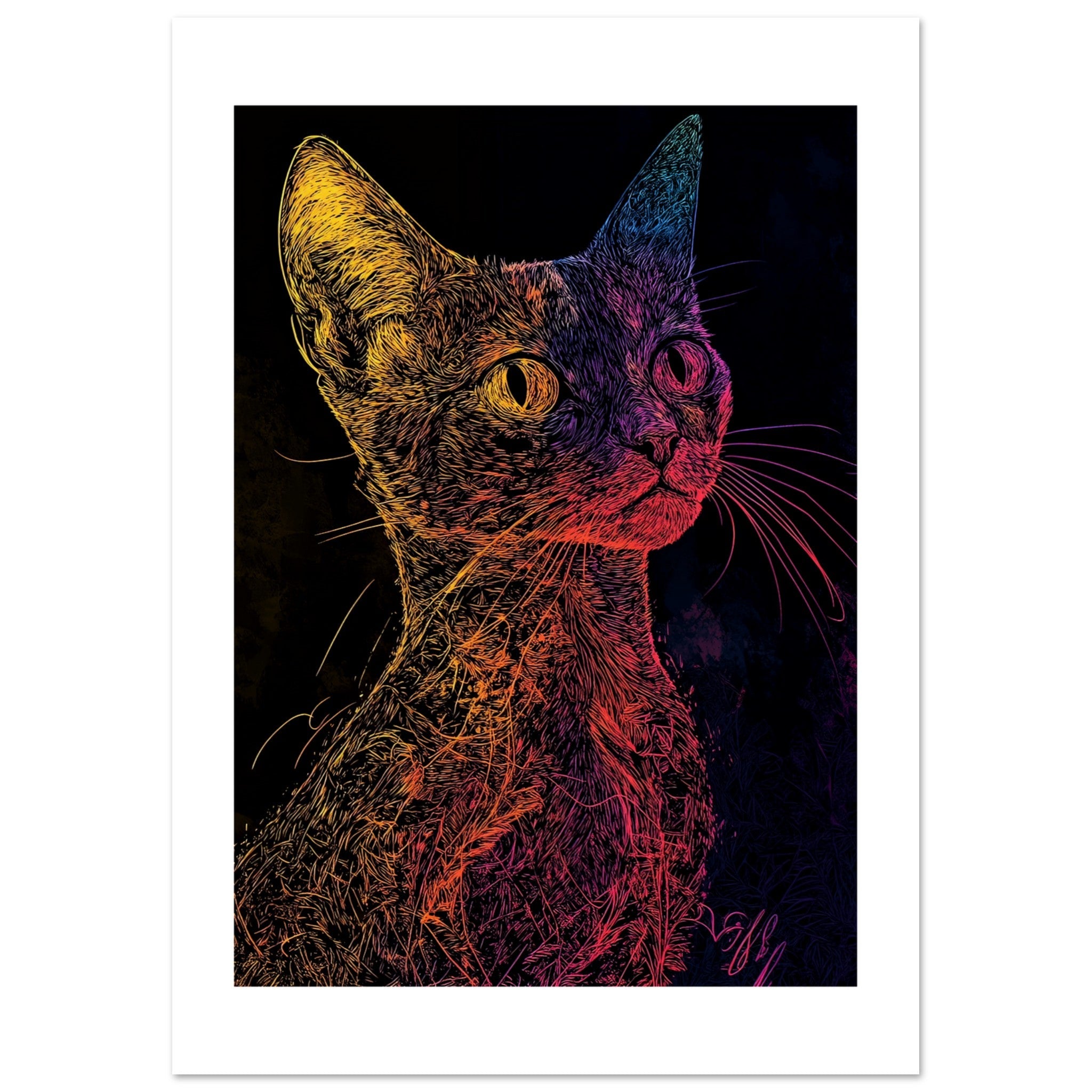 Bombay Cat Painted With Tone Pen 5