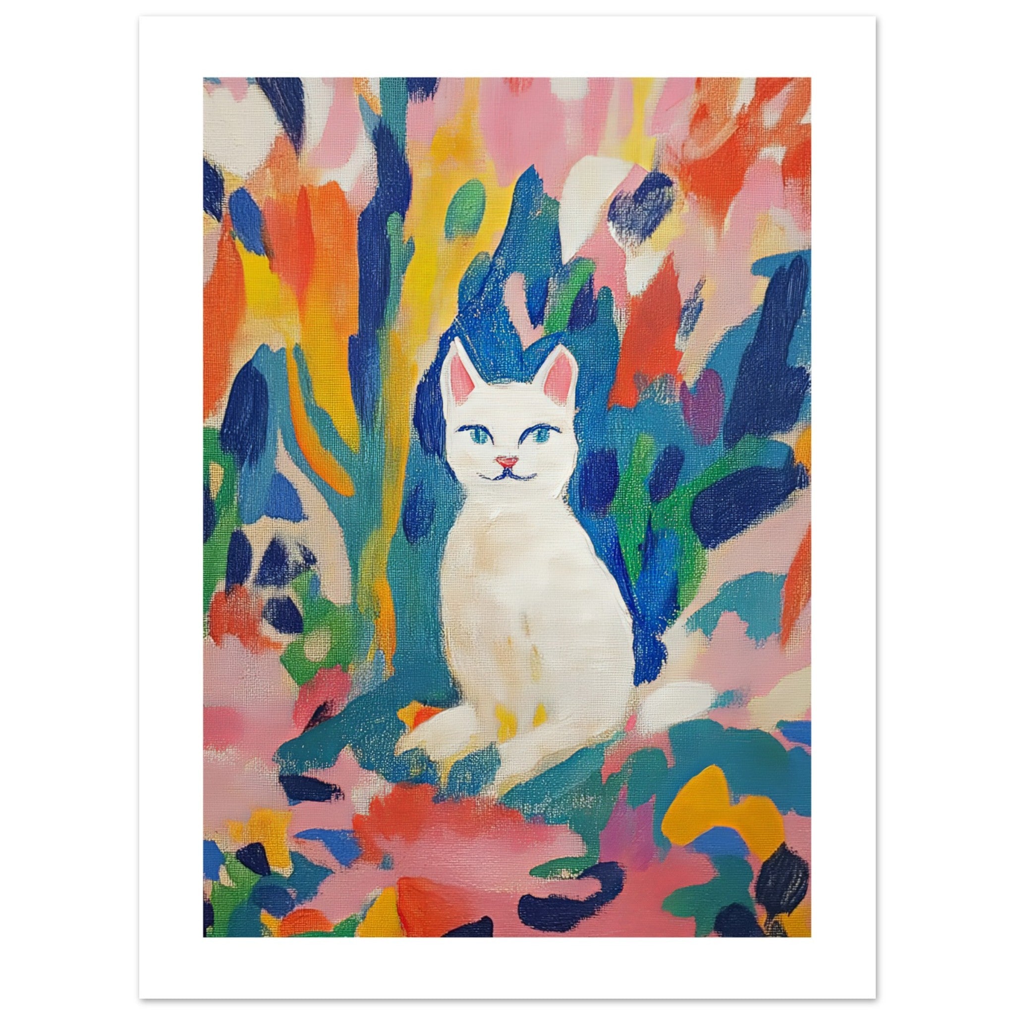 Burmilla Cat Inspired by Matisse 3
