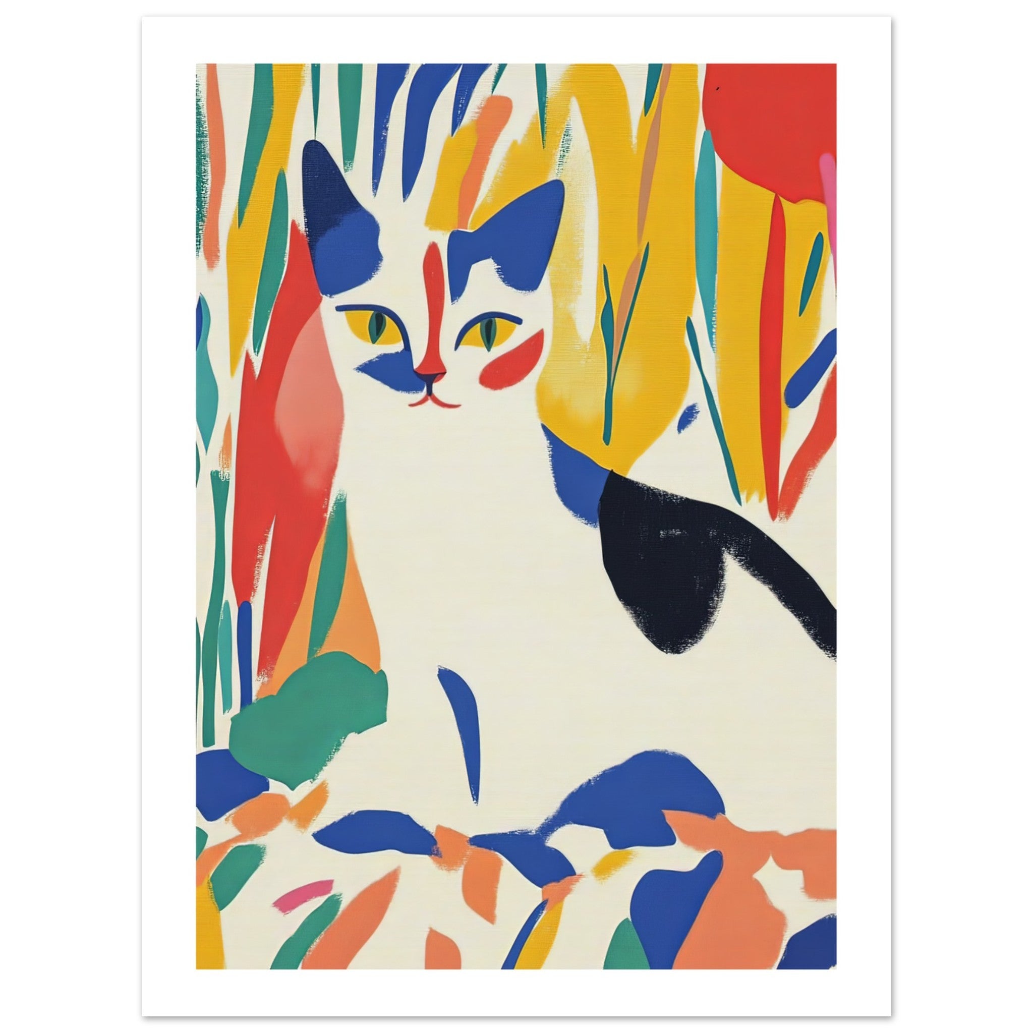 Burmilla Cat Inspired by Matisse