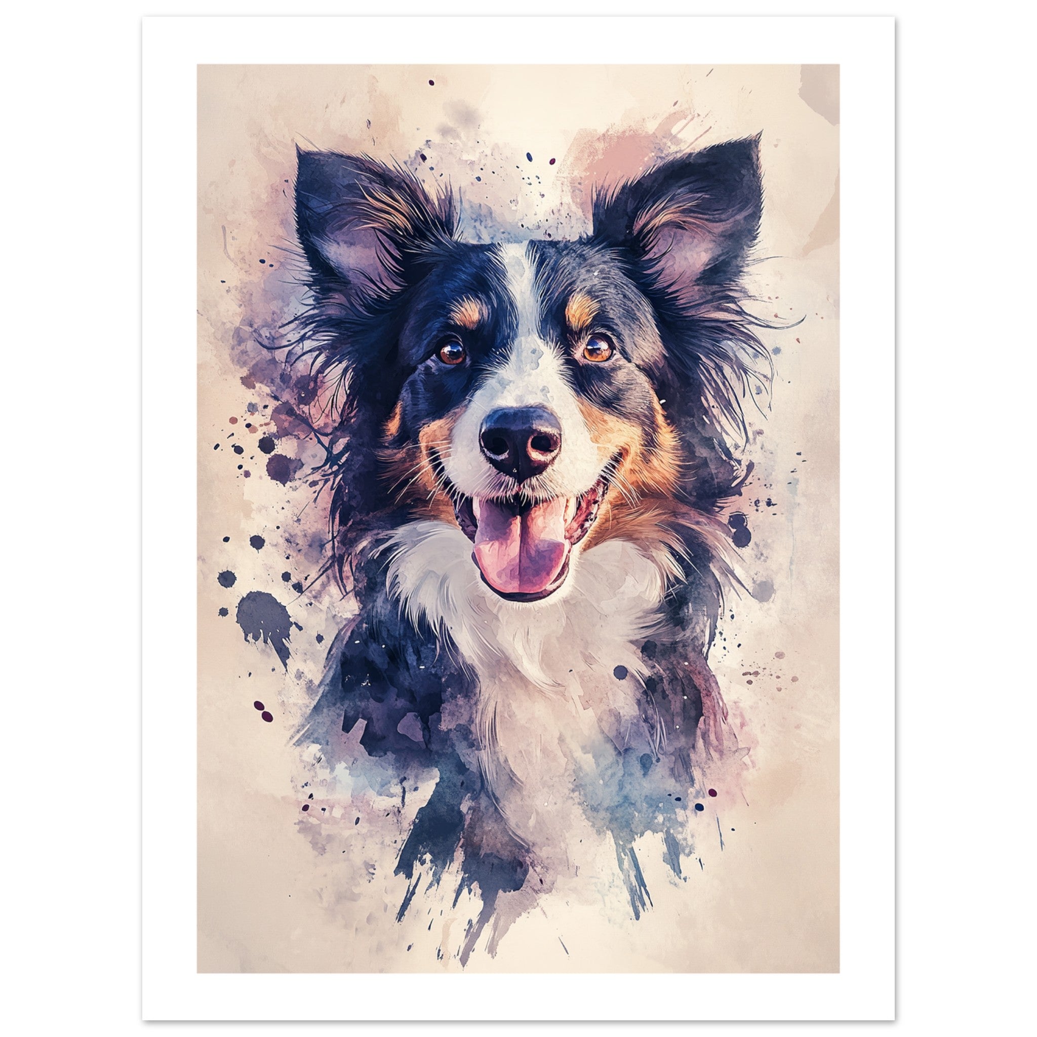 Border Collie Poster / Border Collie Art Work / Border Collie Print