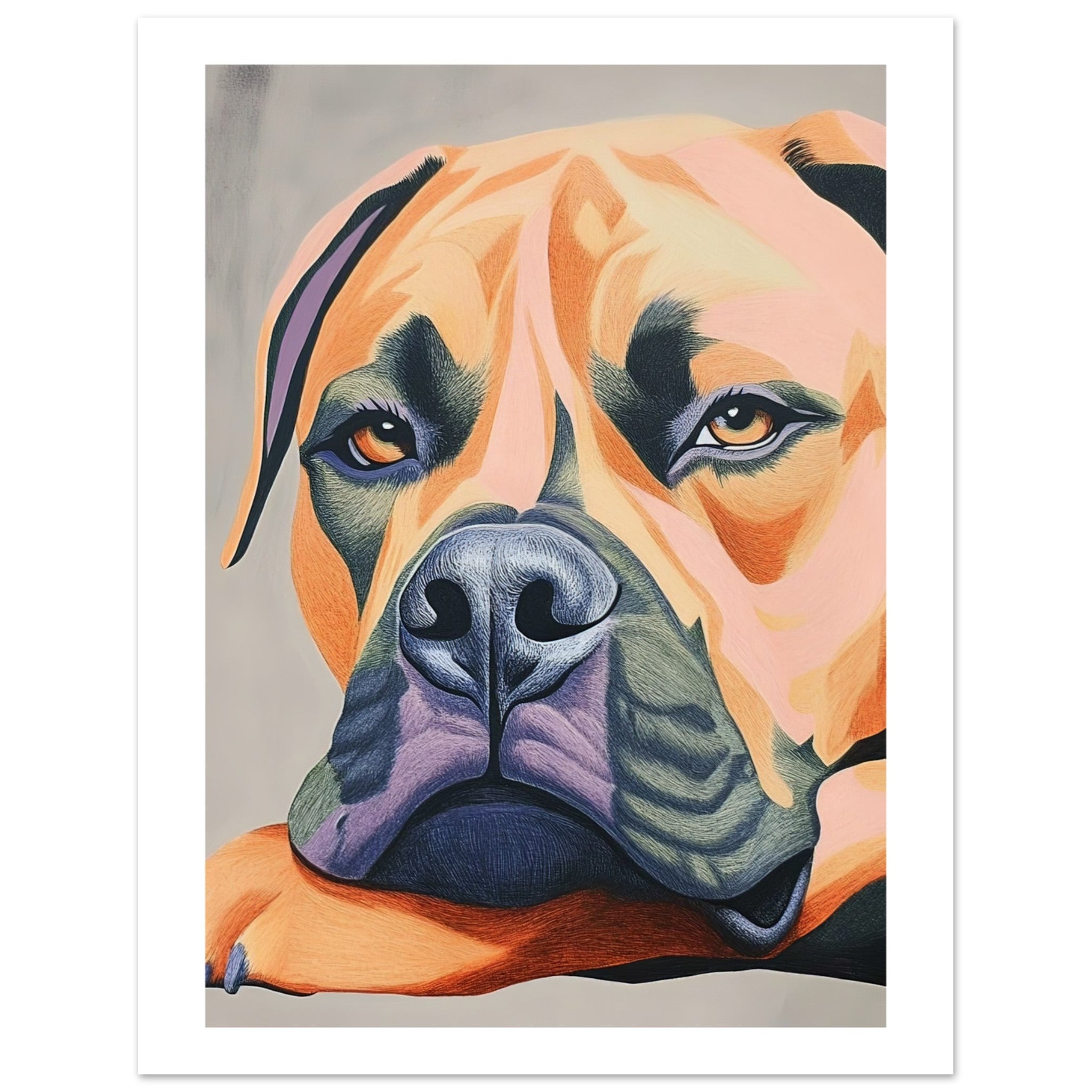 Boerboel Dog Relaxing Pastel Colored