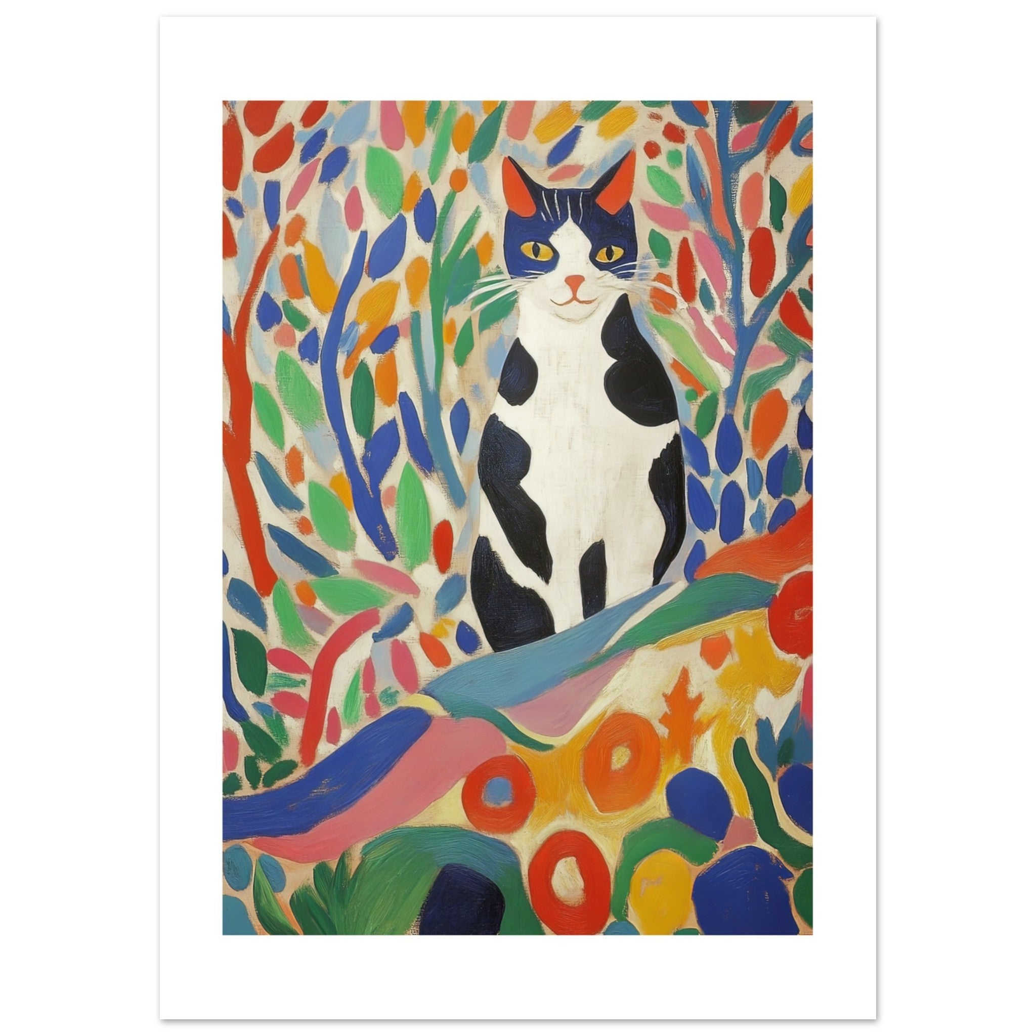 American Curl Cat Inspired by Matisse 2
