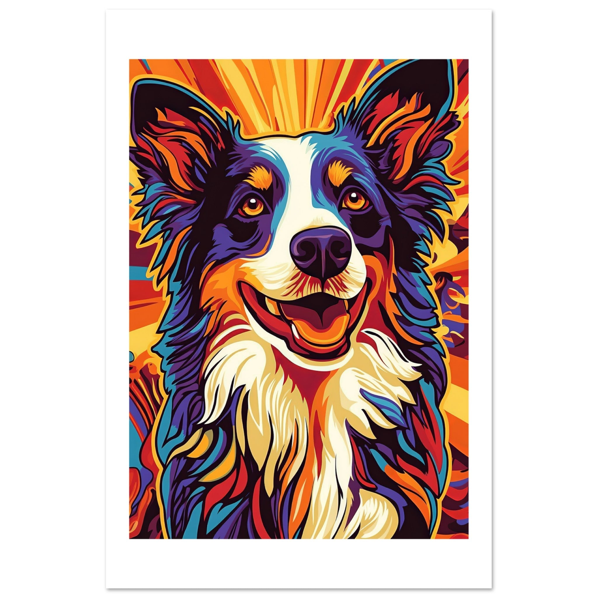 Border Collie Poster / Border Collie Art Work / Border Collie Print