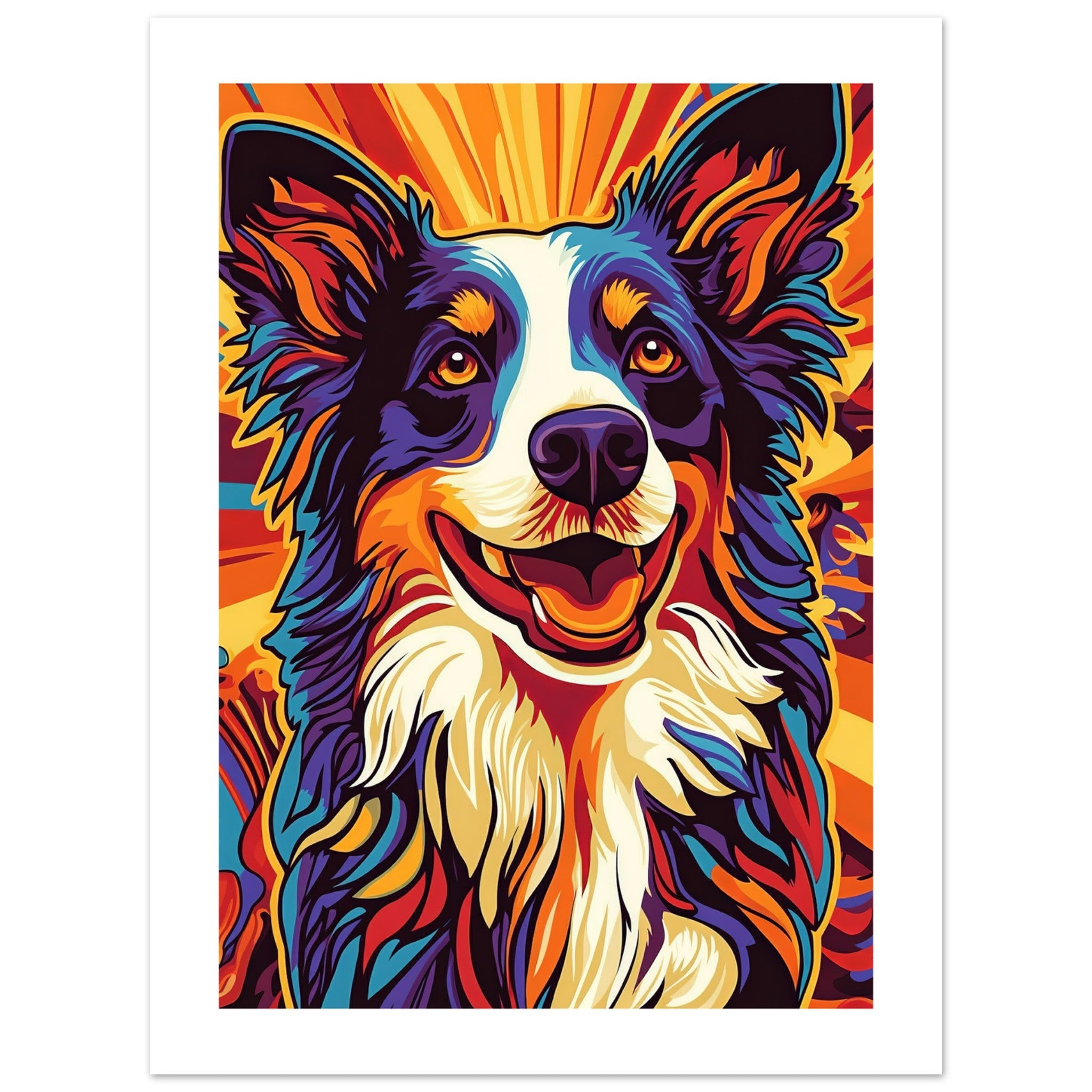 Border Collie Poster / Border Collie Art Work / Border Collie Print