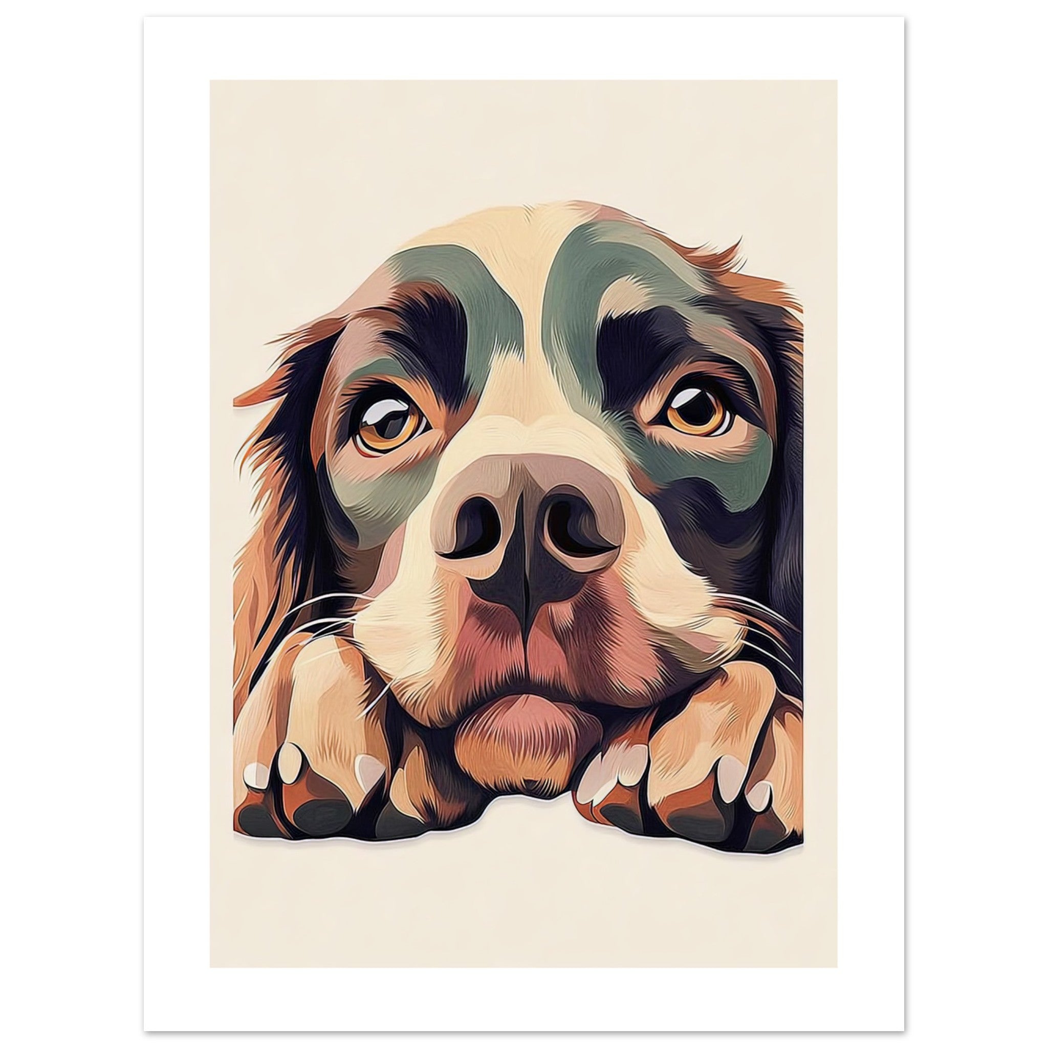 Boykin Spaniel Dog Relaxing Pastel Colored