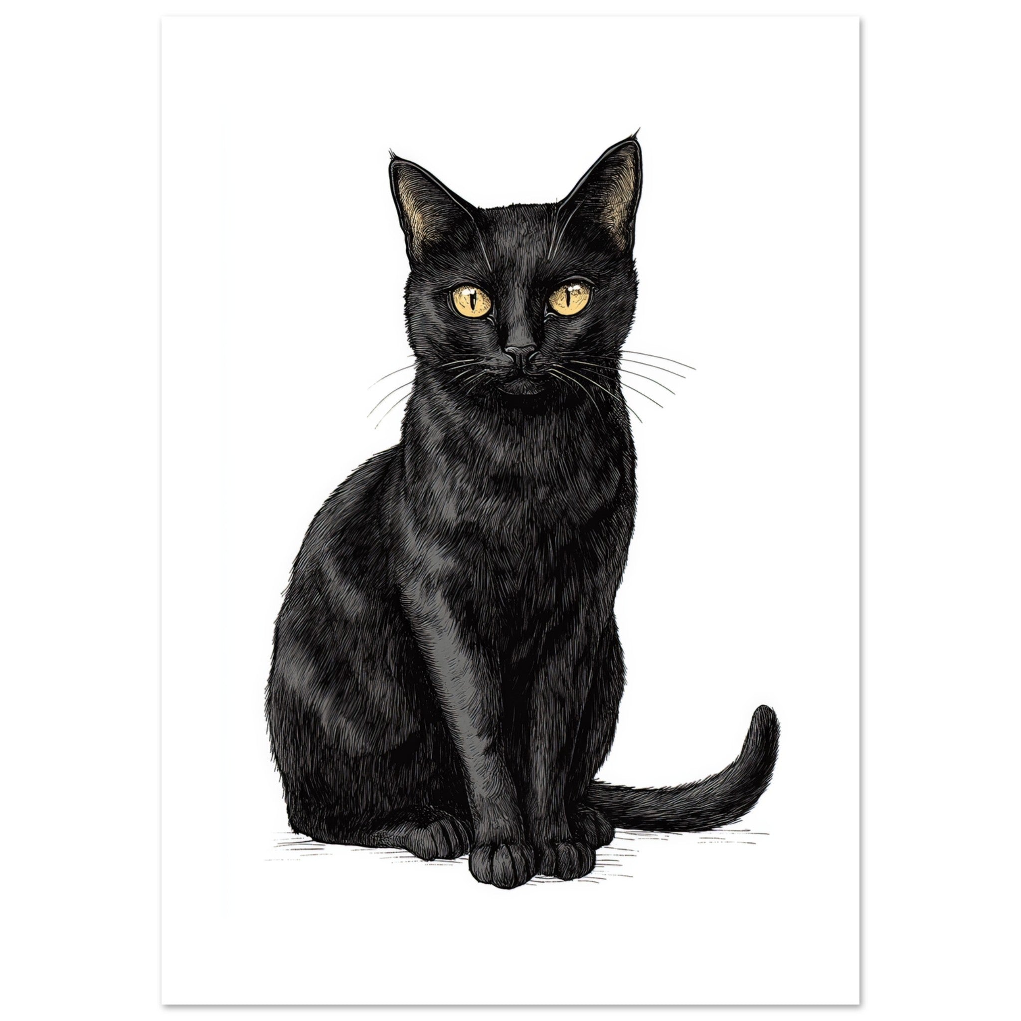 Bombay Cat Painted With Tone Pen