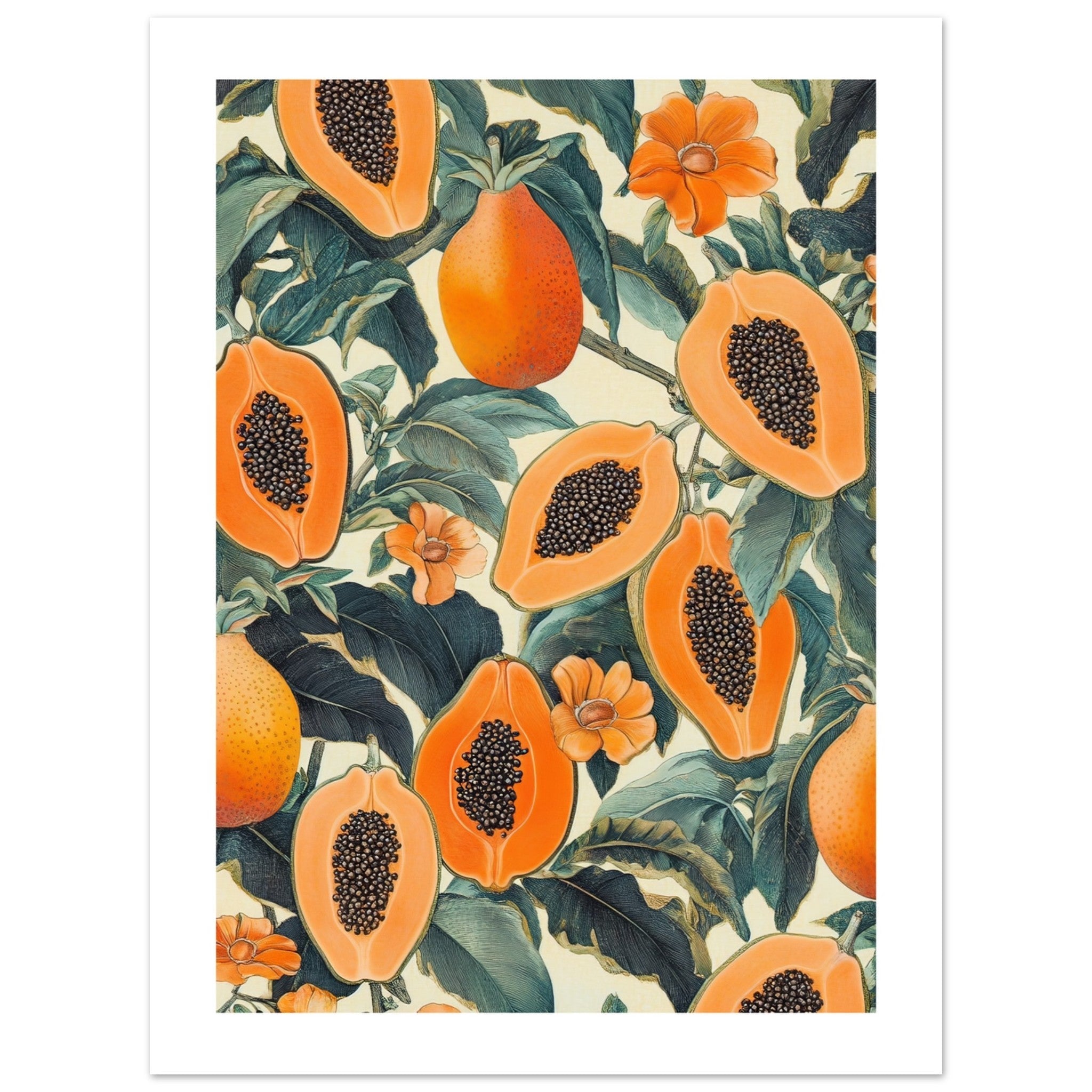 A pattern of Papayas