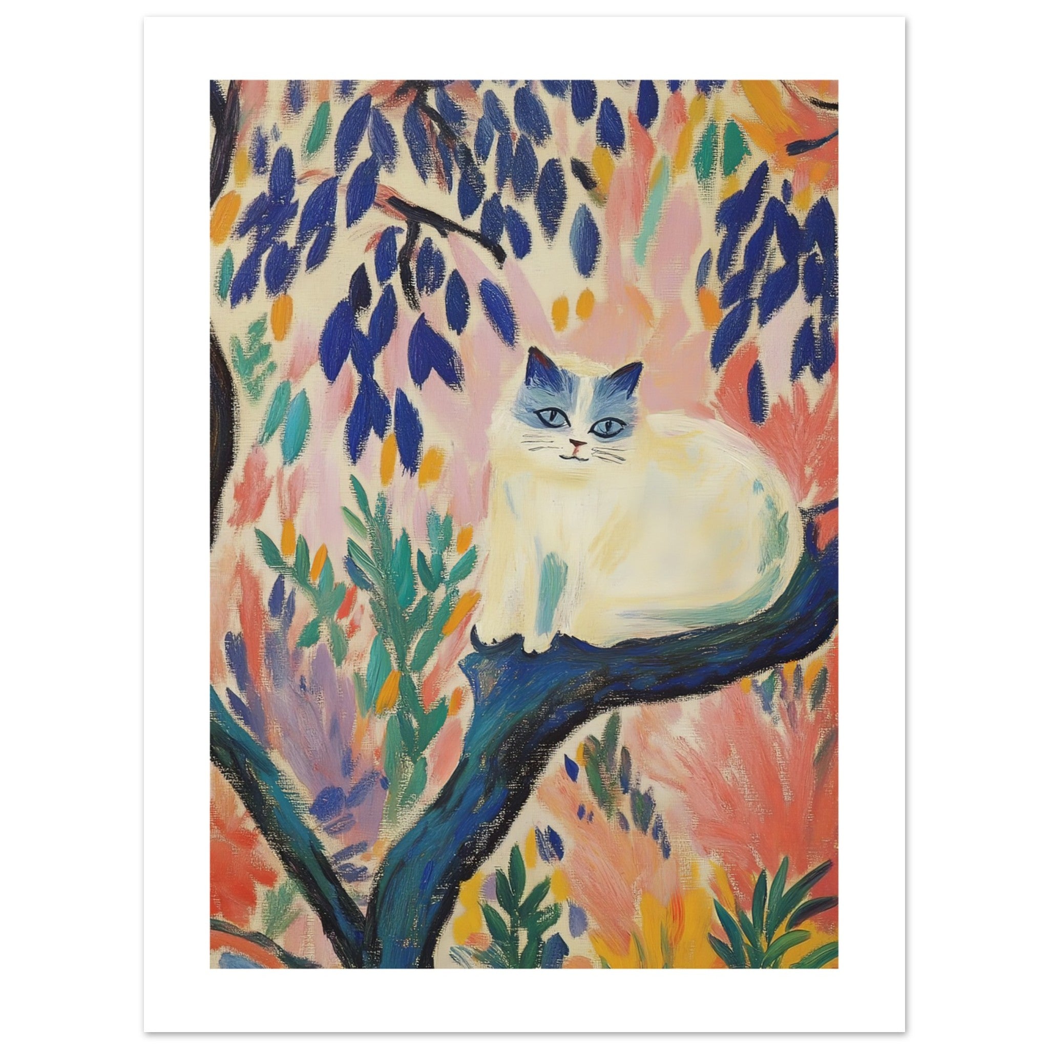 Birman Cat Inspired by Matisse