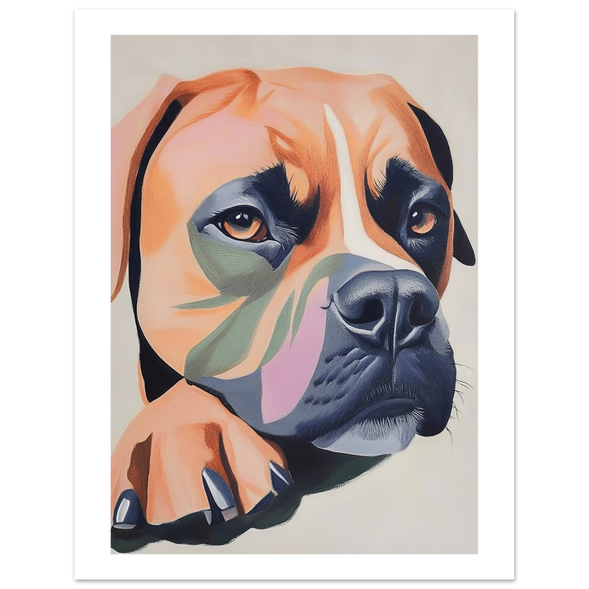 Boerboel Dog Relaxing Pastel Colored 2