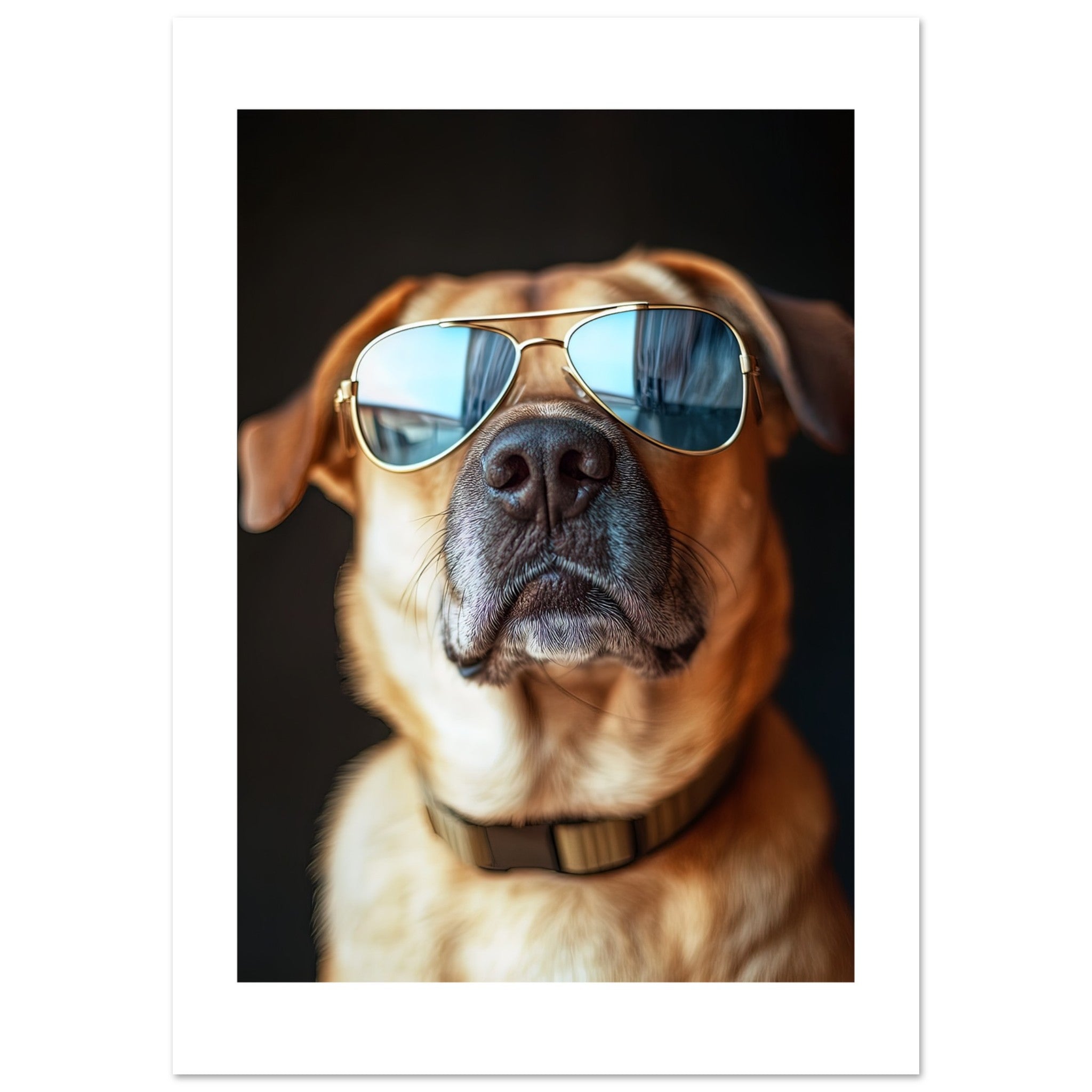 Anatolian Shepherd Dog Wearing Pilot Sunglasses